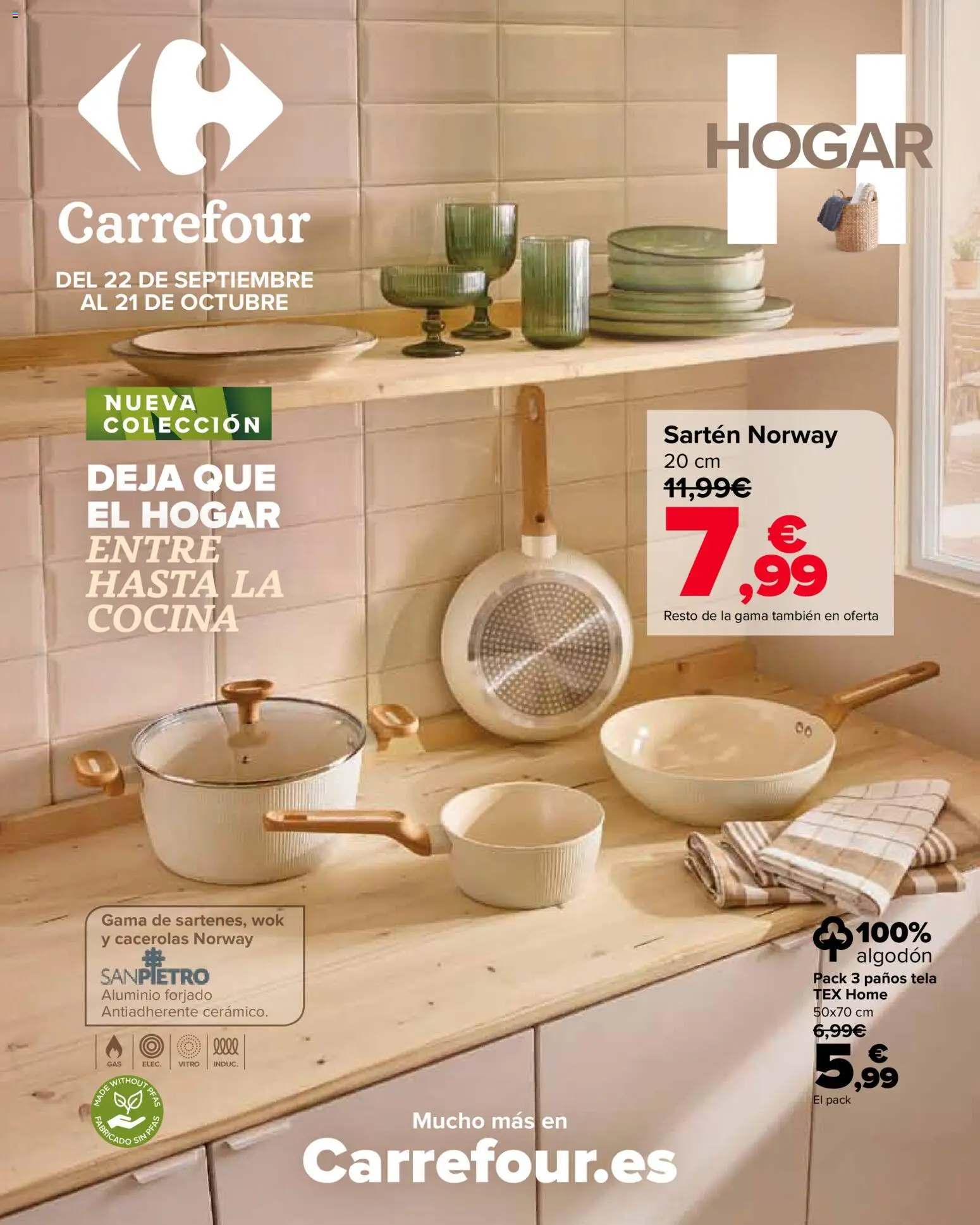 Carrefour Hogar │ válido desde el 22/09/2026 | Página: 1 | Productos: Pan, Cocina, Algodón
