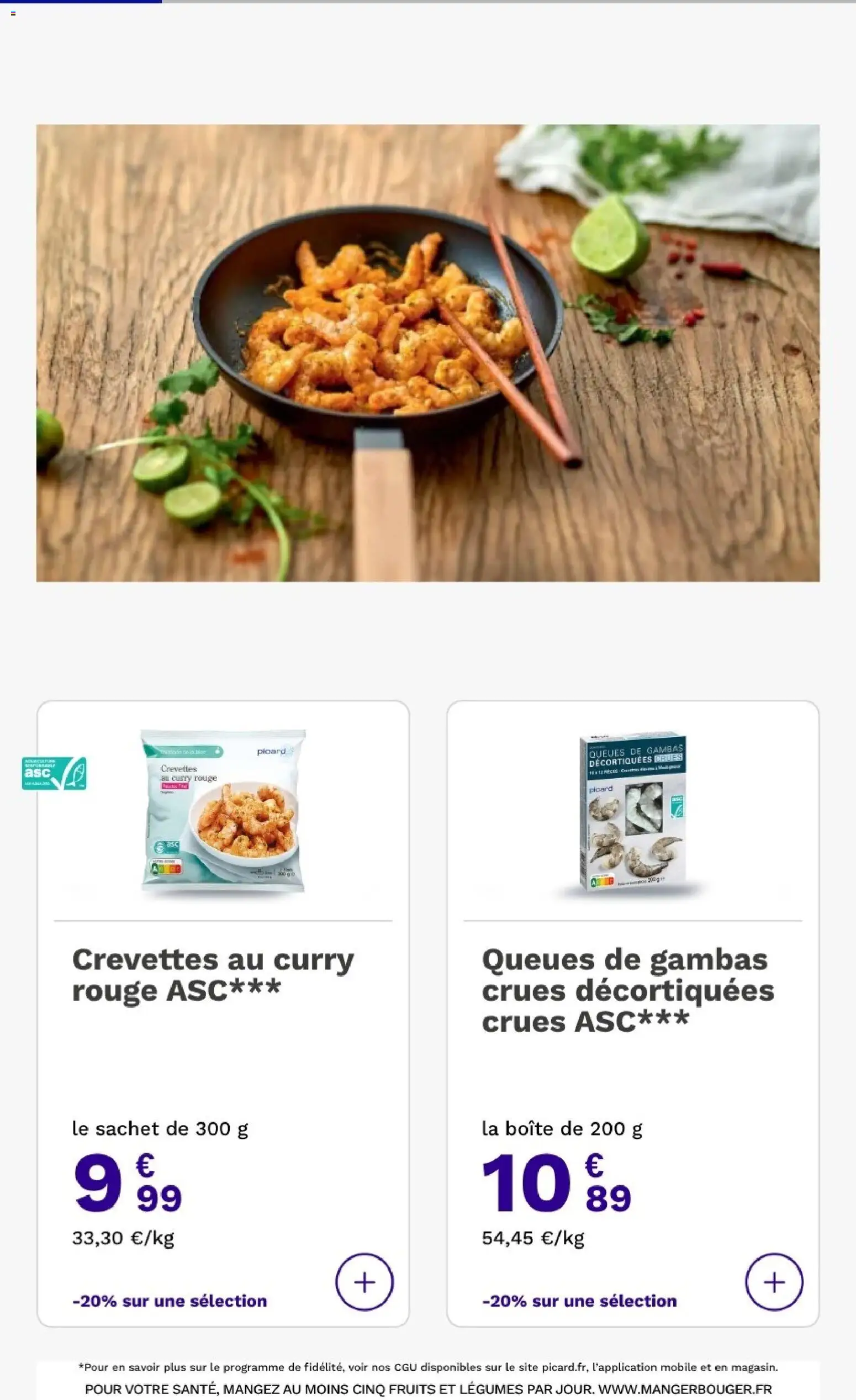 {H1} | Page: 18 | Produits: Crevettes, Fruits, Curry, Gambas
