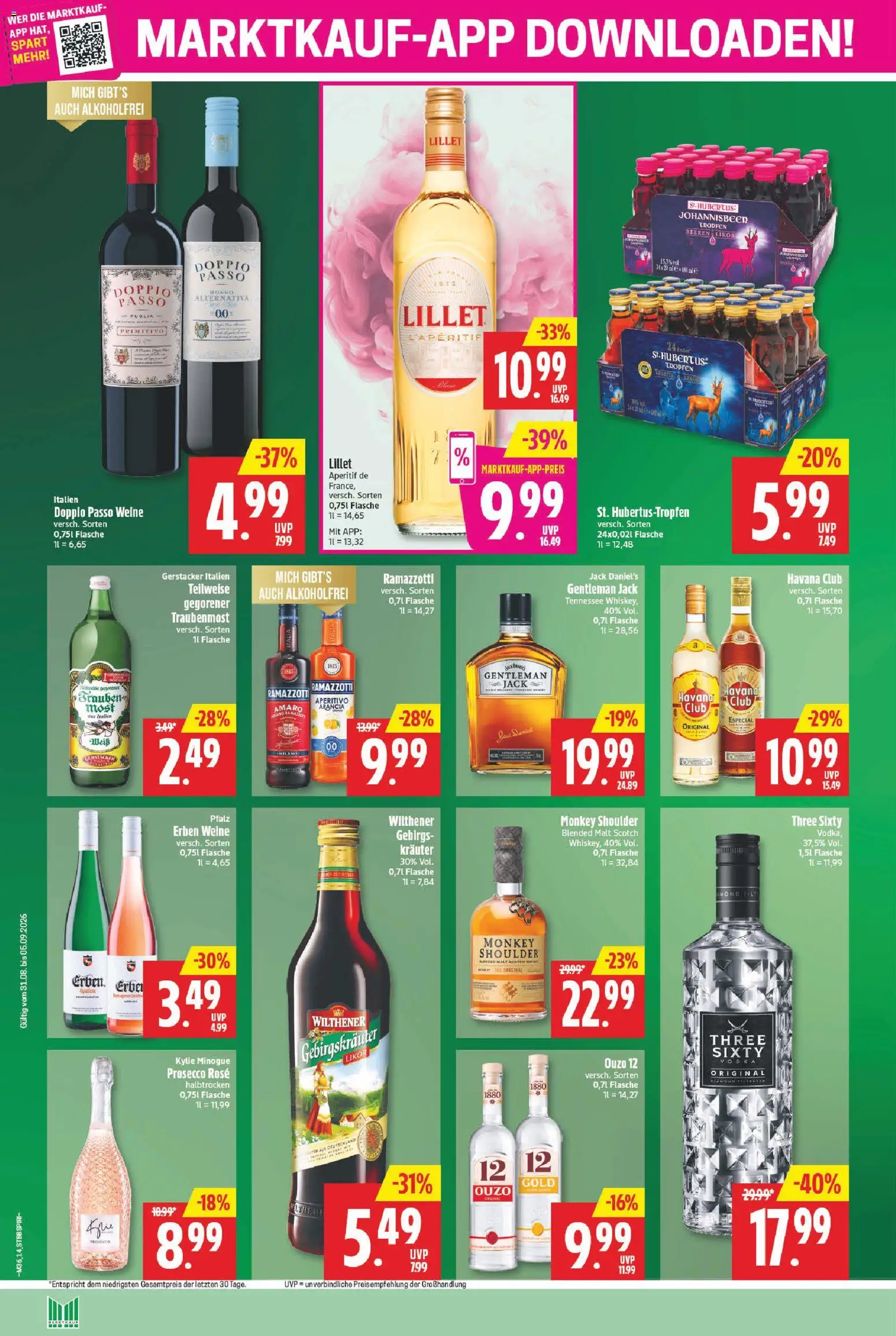 Marktkauf Prospekt – gültig ab 31.08.2026 | Seite: 16 | Produkte: Ouzo, Lillet, Prosecco, Doppio Passo