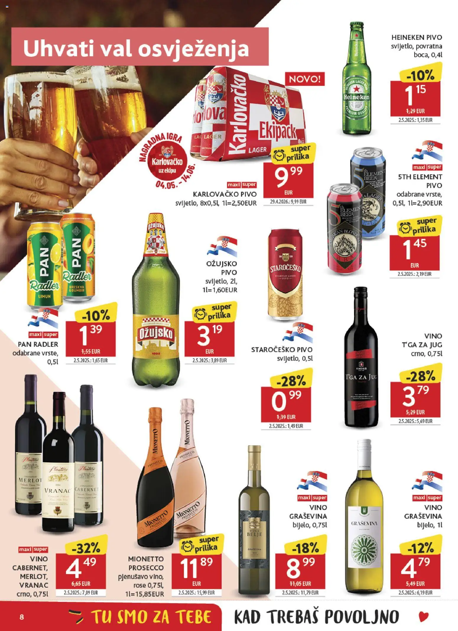 Konzum katalog | vrijedi od 03.06.2026 | Stranica: 8 | Proizvodi: Vino, Pivo, Ožujsko, Igra