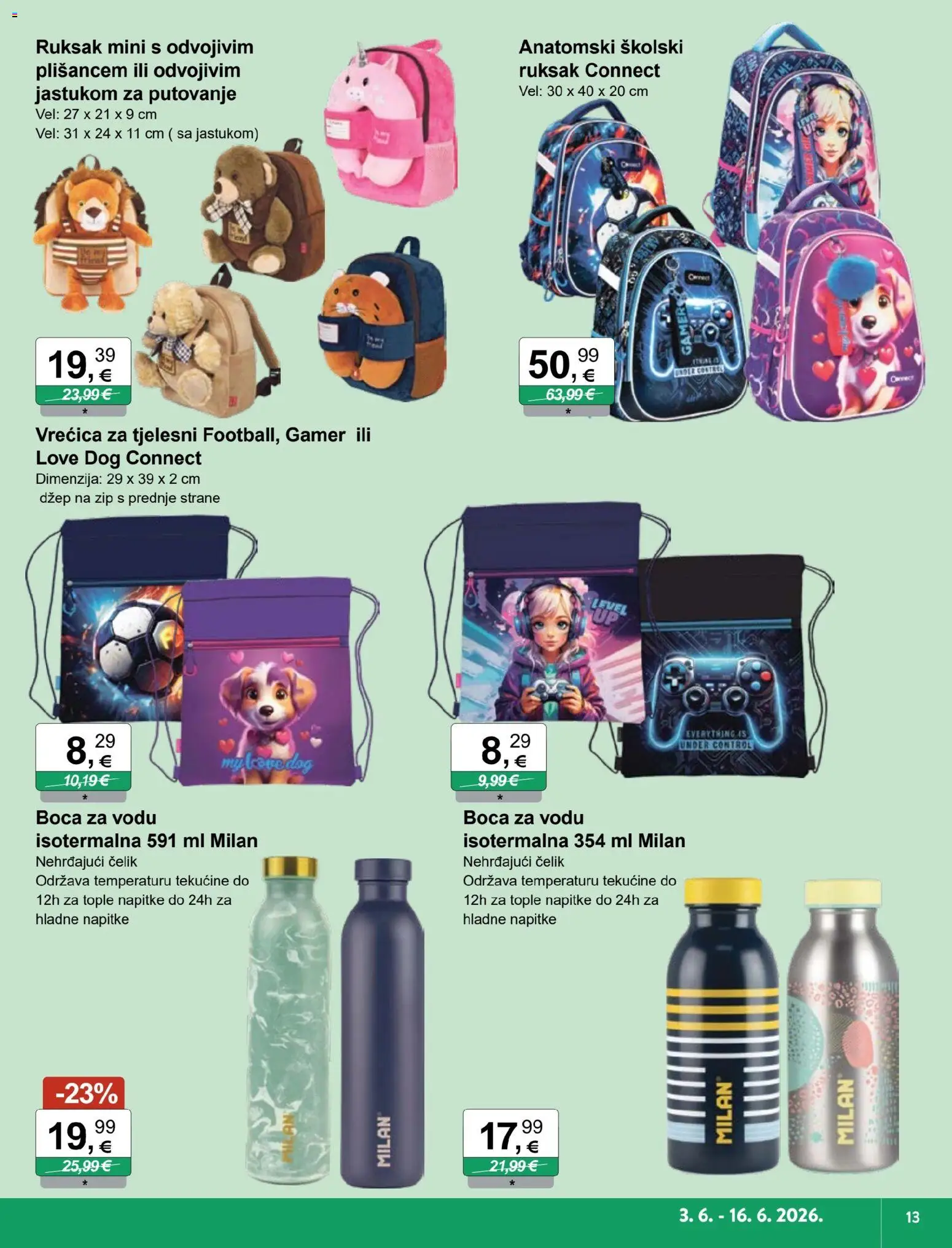 KTC katalog | vrijedi od 03.06.2026 | Stranica: 13 | Proizvodi: Ruksak, Boca za vodu