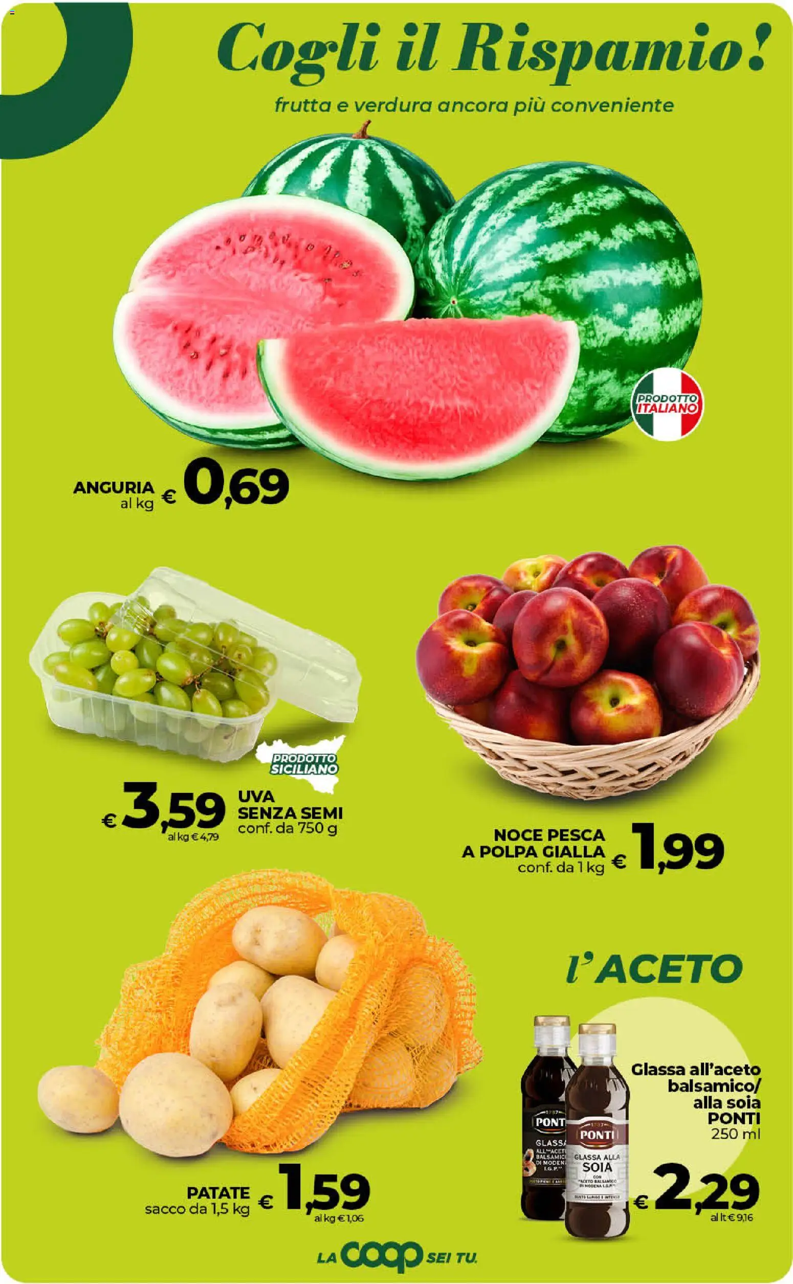 Volantino COOP del 30/06/2026 | Pagina: 20 | Prodotti: Patate, Frutta, Anguria, Glassa