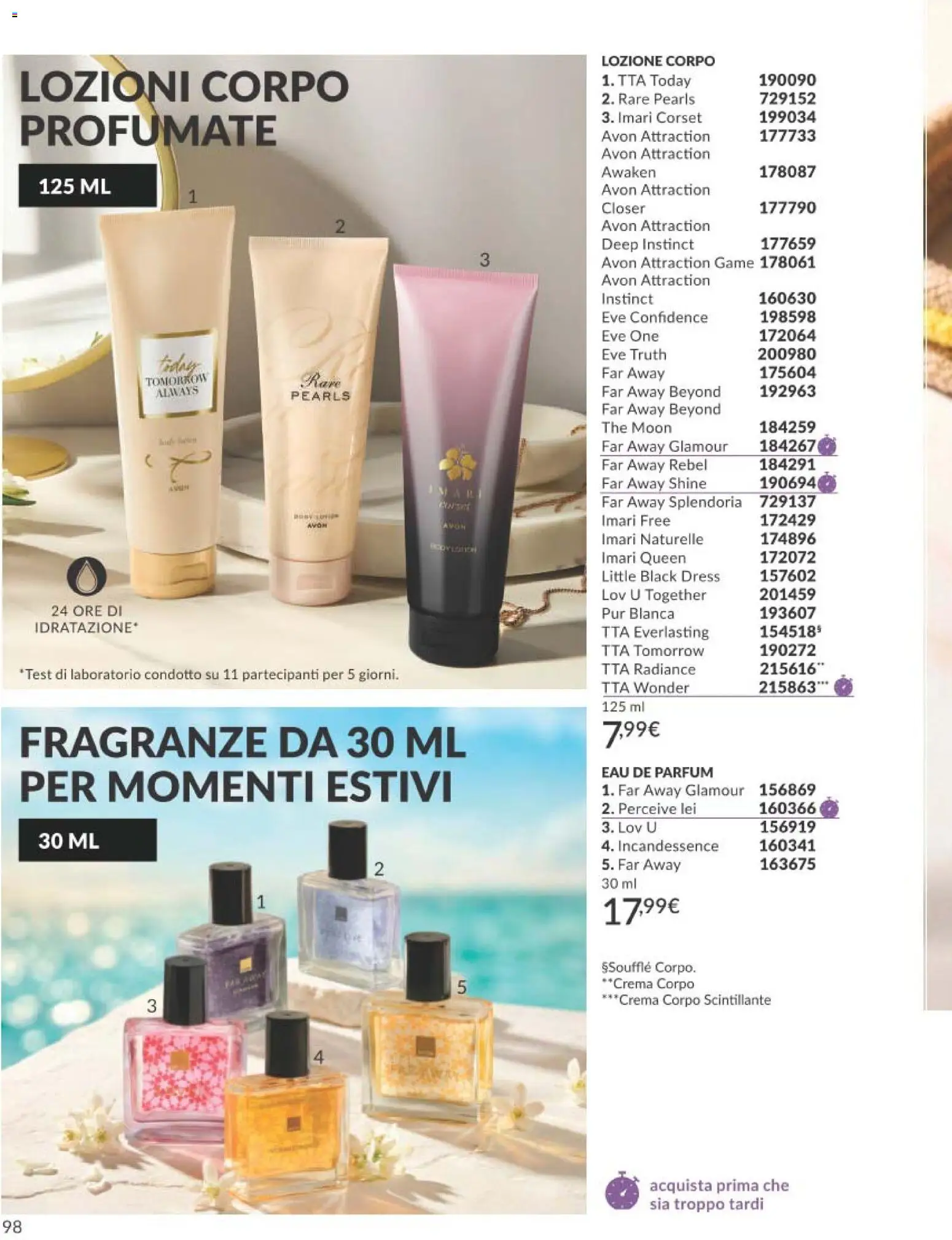 Volantino Avon del 01/08/2026 | Pagina: 98 | Prodotti: Crema, The
