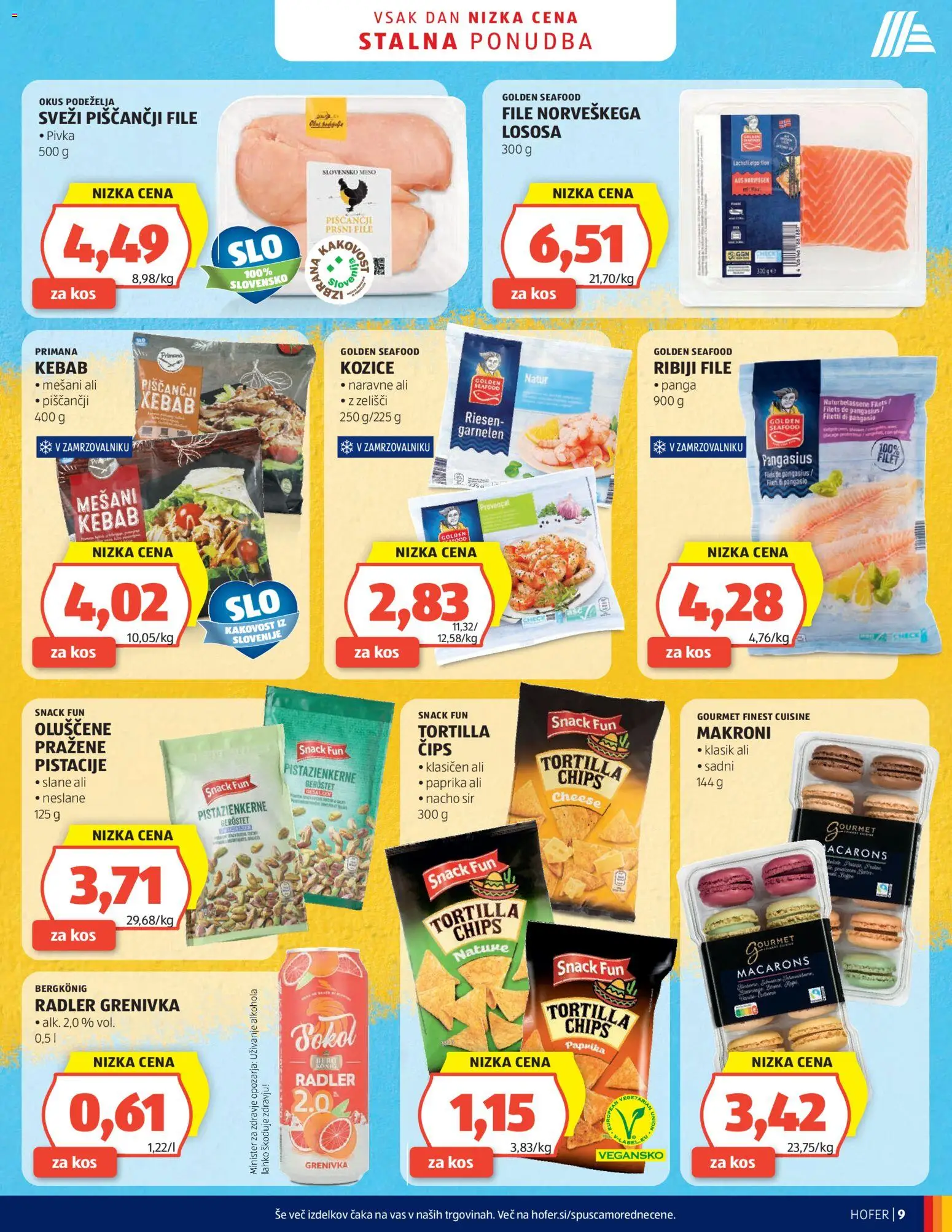 Novi Hofer katalog ponudbe – veljaven od 19.08.2026 | Stran: 9 | Izdelki: Paprika, Kos, Radler, Cips