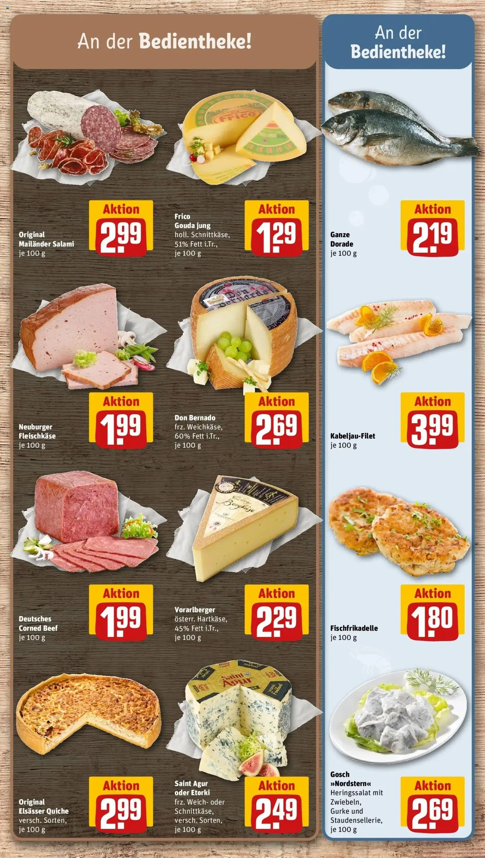 REWE Prospekt ab 28.09.2026 zum Blättern » Angebote | Seite: 15 | Produkte: Dorade, Gouda, Salami