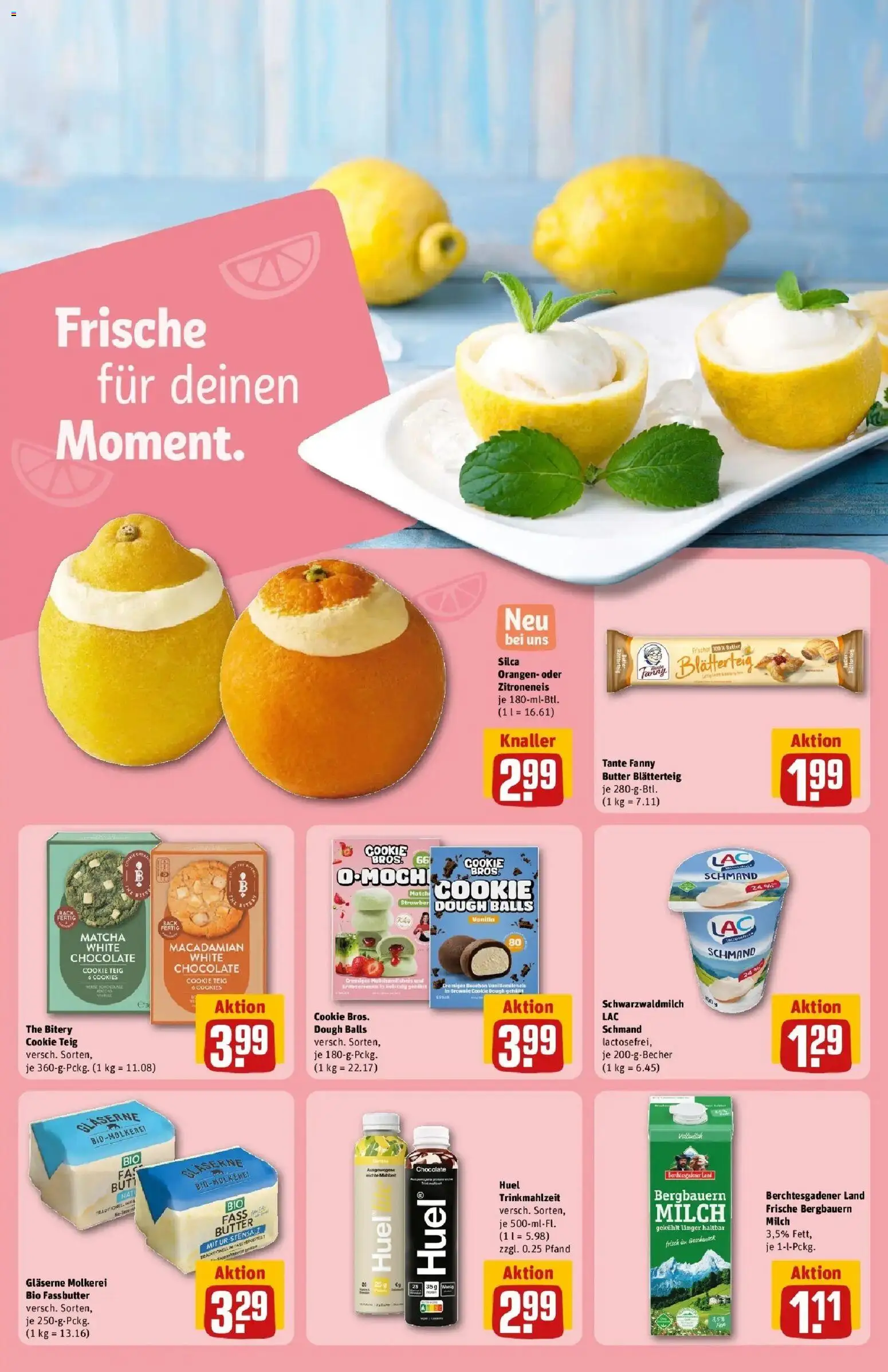 REWE Prospekt ab 03.08.2026 zum Blättern » Angebote | Seite: 18 | Produkte: Milch, Butter, Orangen