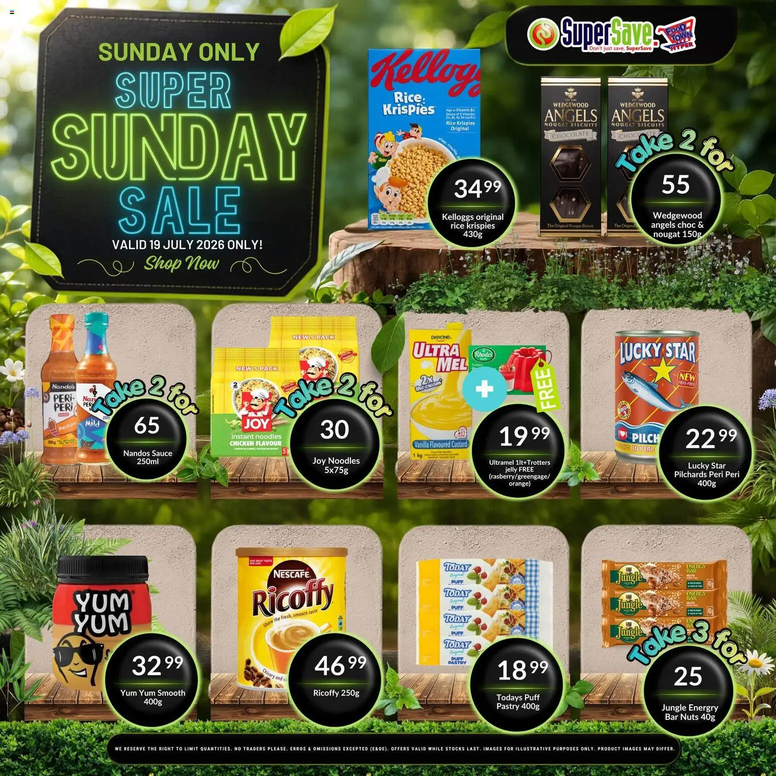 New Super Save catalogue – valid from 19/07/2026 | Page: 4 | Products: Pilchards, Rice, Nuts, Sauce