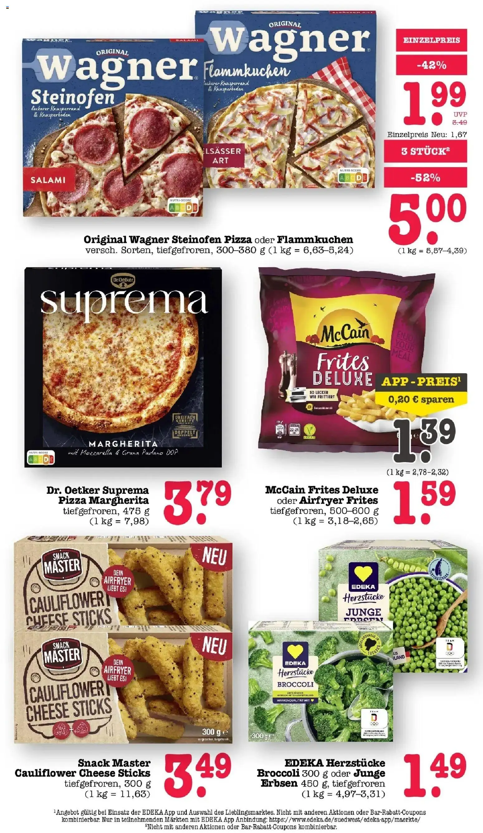 Edeka Prospekt Bühlertal (ab 17.08.2026) » Angebote Online | Seite: 30 | Produkte: Grana Padano, Mozzarella, Pizza, Erbsen