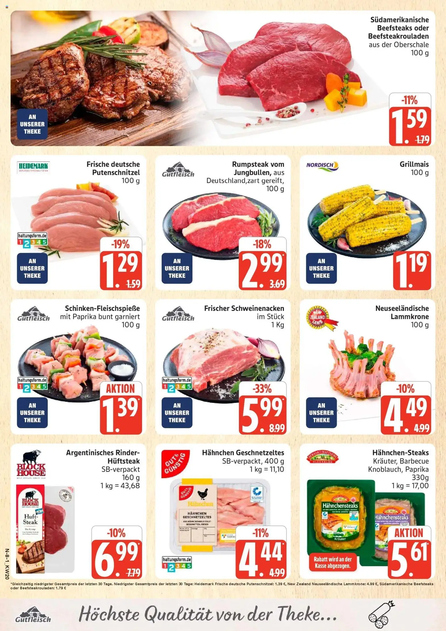 Marktkauf Prospekt Cuxhaven	 – gültig ab 10.05.2026 | Seite: 8 | Produkte: Rumpsteak, Hahnchen, Theke, Putenschnitzel