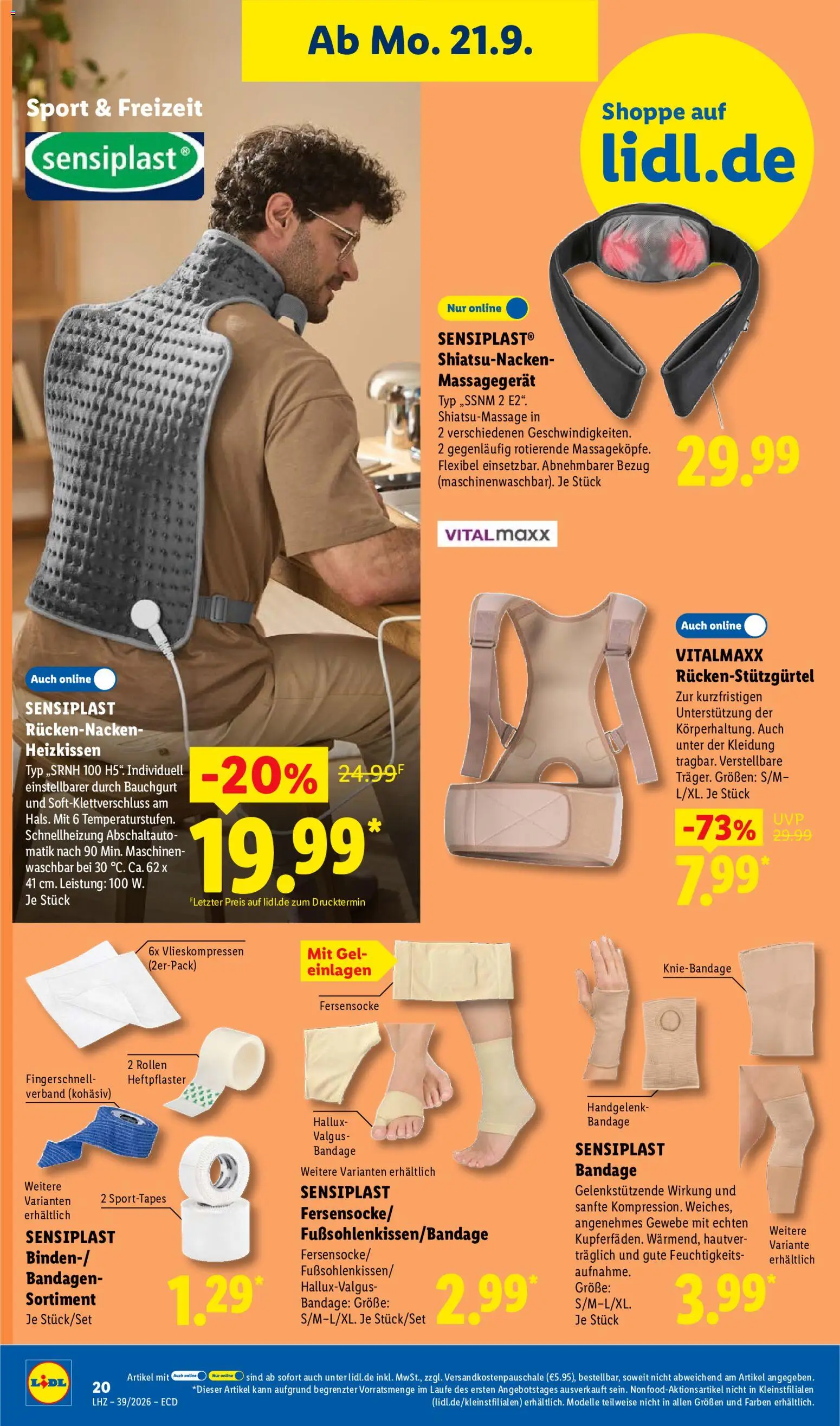 Lidl Německo leták od 21.09.2026 | Strana: 34 | Produkty: Sensiplast
