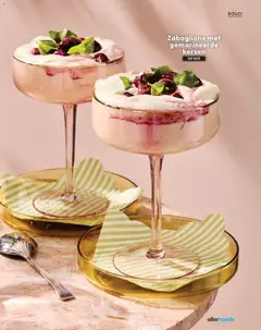 Zabaglione met gemarineerde kersen, Dessert with zabaglione and marinated cherries - Voorbeeld van een folder van Albert Heijn, geldig van 03-07-2026 | Pagina: 65