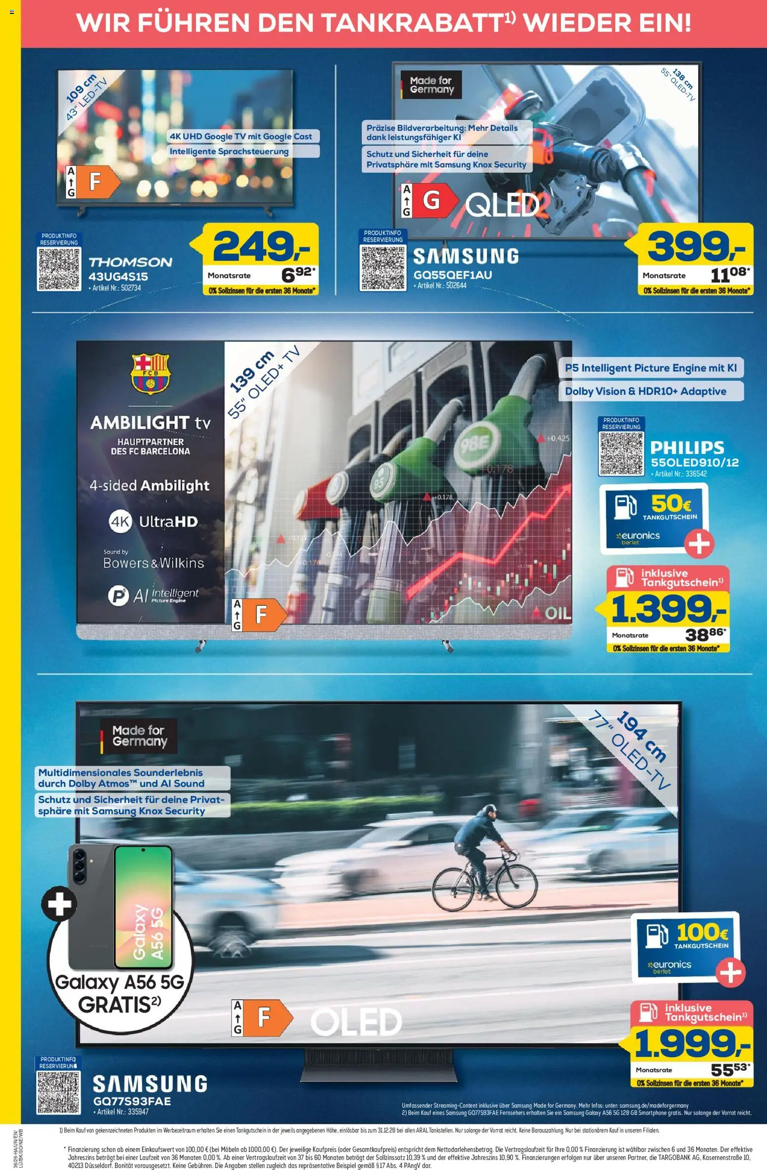 Euronics Prospekt Berlet – gültig ab 27.08.2026 | Seite: 2 | Produkte: Philips, Samsung, Smartphone, TV