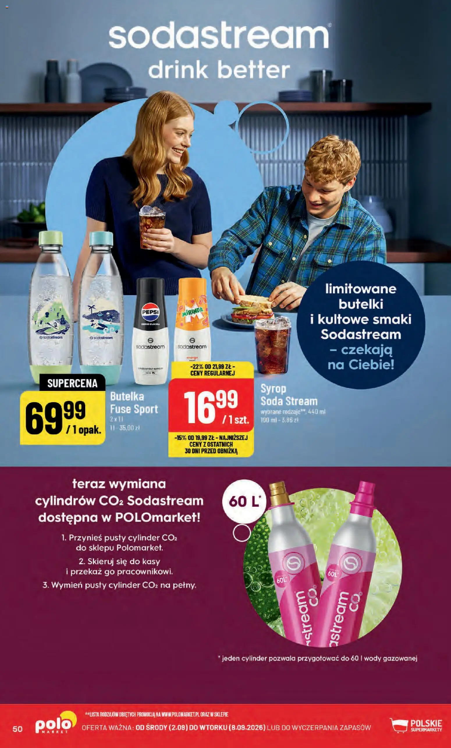 POLOmarket gazetka od 02.09.2026 | Strona: 50 | Produkty: Syrop, Napoje, Sodastream