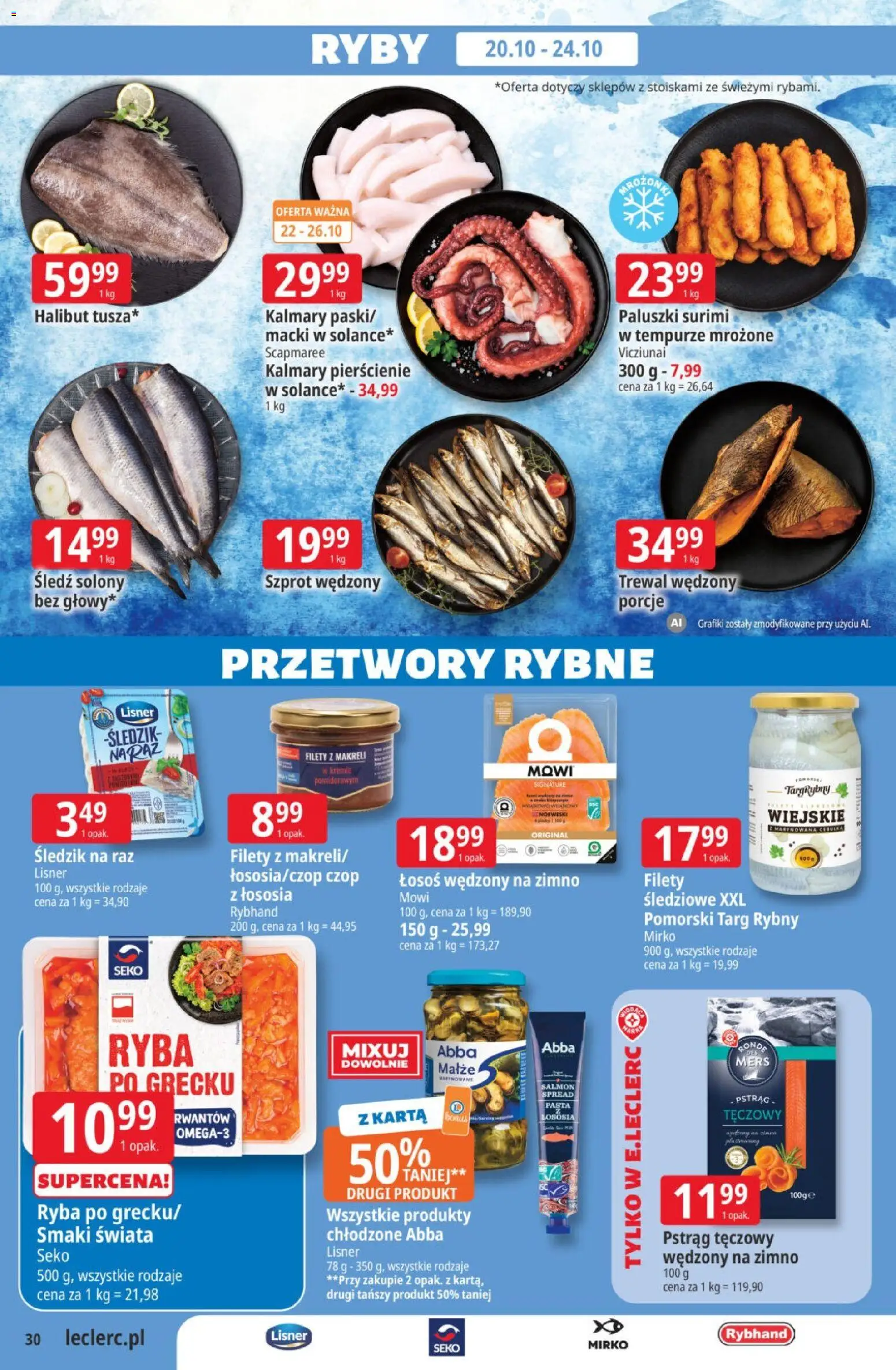 E.Leclerc gazetka od 20.10.2026 | Strona: 30 | Produkty: Karta, Trewal, Paluszki, Pasta