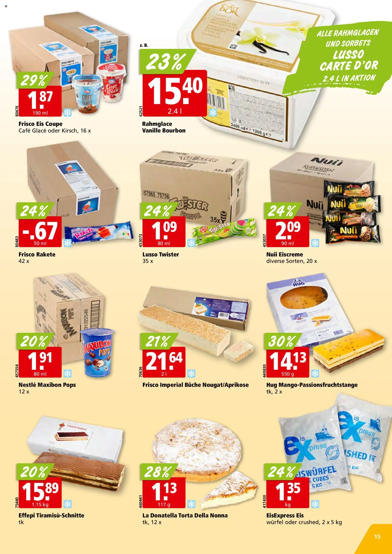 Aligro aktionen – gültig ab 10.08.2026 | Seite: 15 | Produkte: Glace, Bourbon, Eis