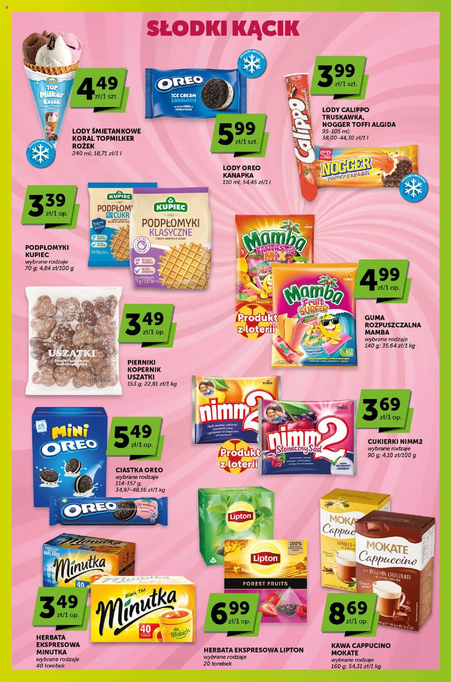 Groszek gazetka - Sprawdź, co więcej od 18.06.2026 | Strona: 5 | Produkty: Ciastka Oreo, Kawa, Herbata, Cukierki