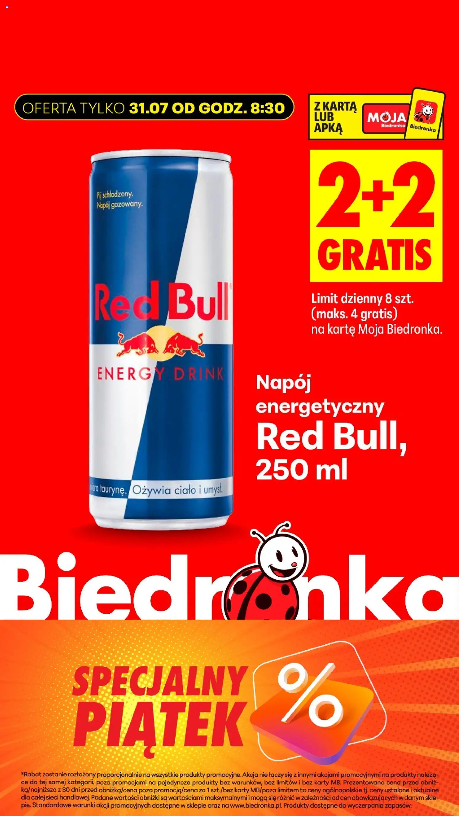 Biedronka Polsko leták - Okazje piątek od 31.07.2026 | Strana: 11 | Produkty: Pero, Red Bull, Karty, Energy drink