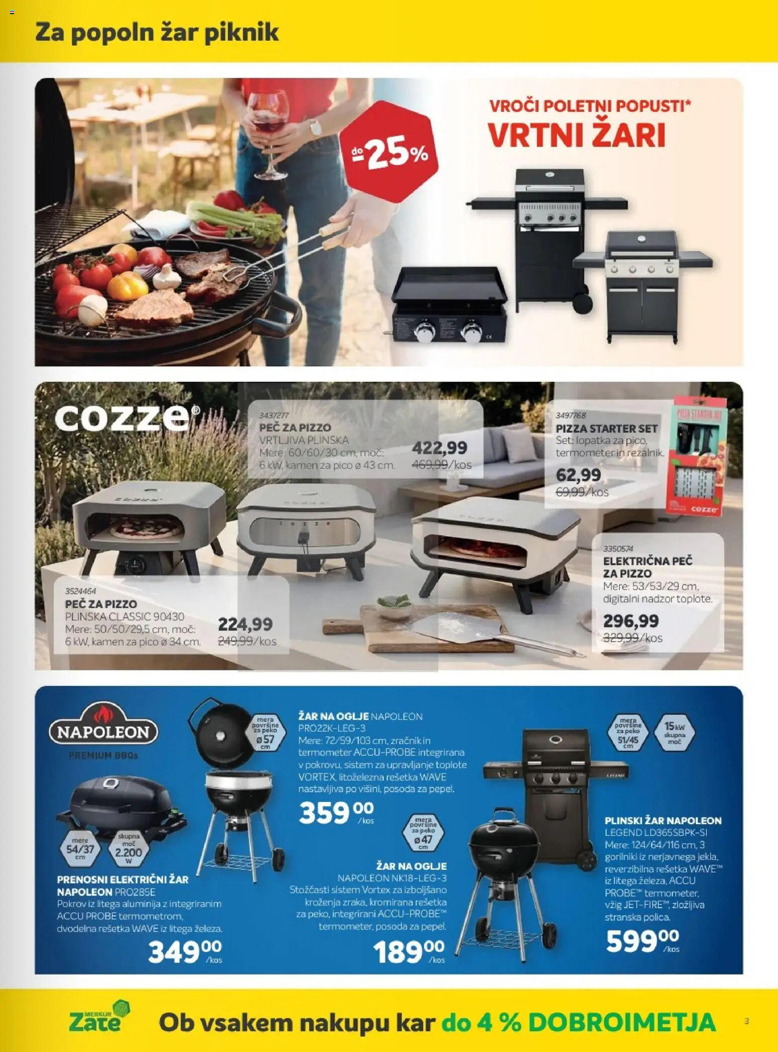 Novi Merkur katalog ponudbe – veljaven od 01.07.2026 | Stran: 3 | Izdelki: Plinski žar, Zar, Termometer