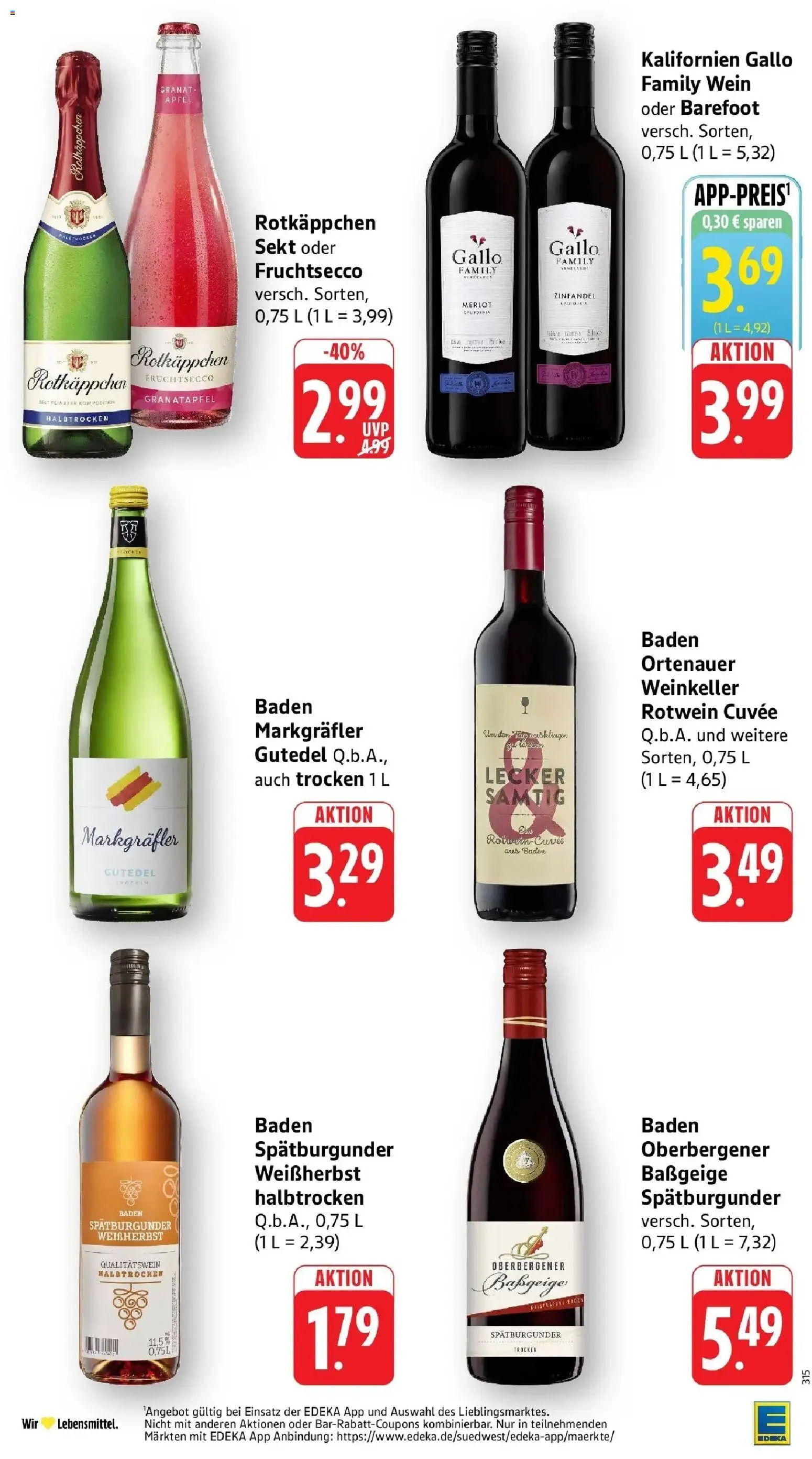 Edeka Prospekt Überlingen – gültig ab 28.09.2026 | Seite: 32 | Produkte: Granatapfel, Rotwein, Sekt, Wein