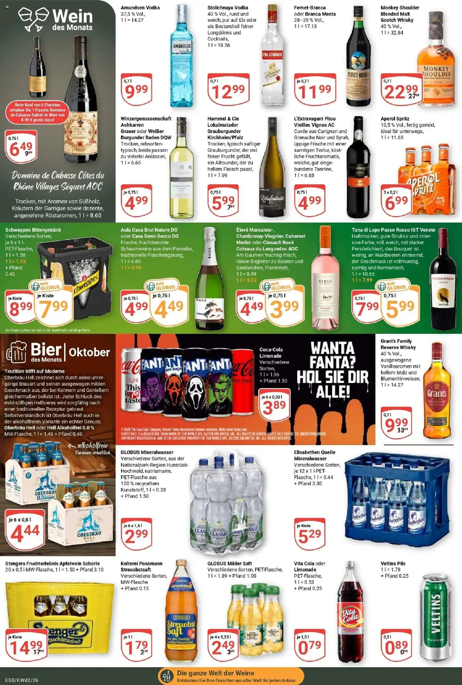 Globus Prospekt Eschborn (ab 12.10.2026) » Angebote online | Seite: 16 | Produkte: Limonade, Mineralwasser, Vita cola, Fleisch
