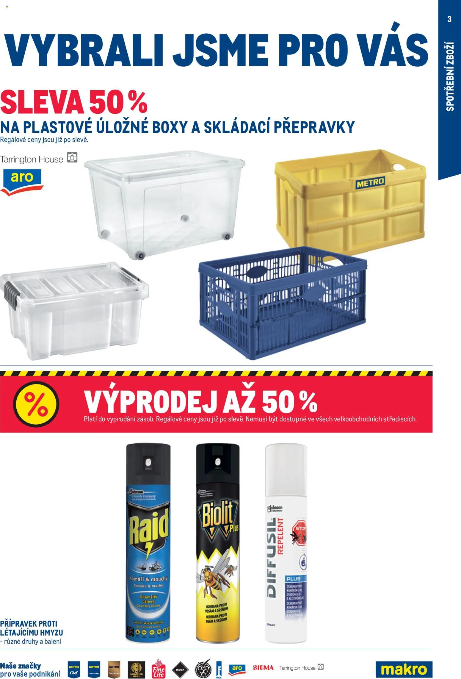 Makro leták - Nepotravinové zboží od 26.08.2026 | Strana: 3 | Produkty: Raid, Repelent, Úložné boxy