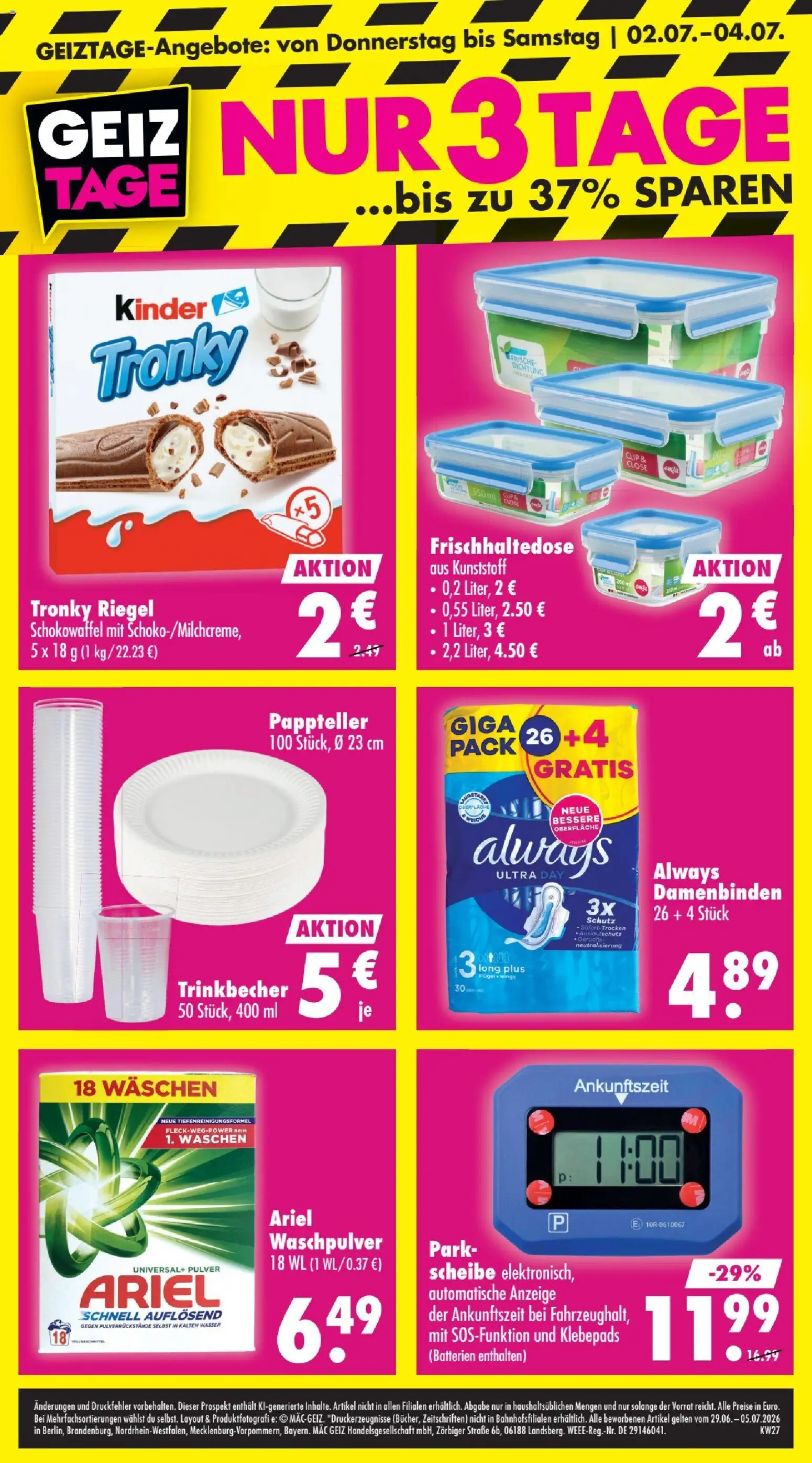 Mäc Geiz - Produktkatalog | 29.06.2026 | Wie erhält man einen begrenzten Rabatt? | Deutschland