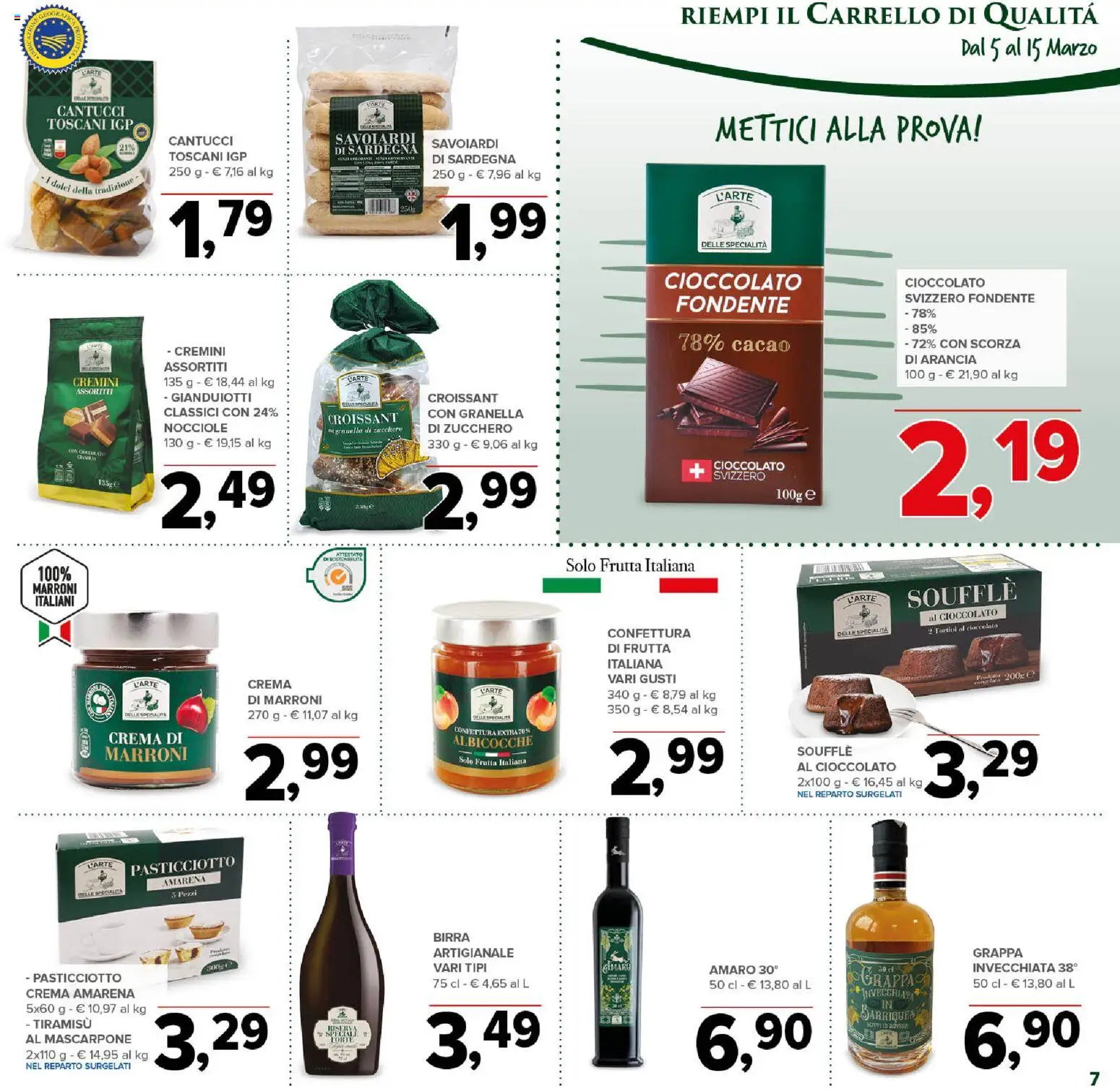 Volantino Todis del 05.03.2026 | Pagina: 7 | Prodotti: Zucchero, Cacao, Amarena, Amaro