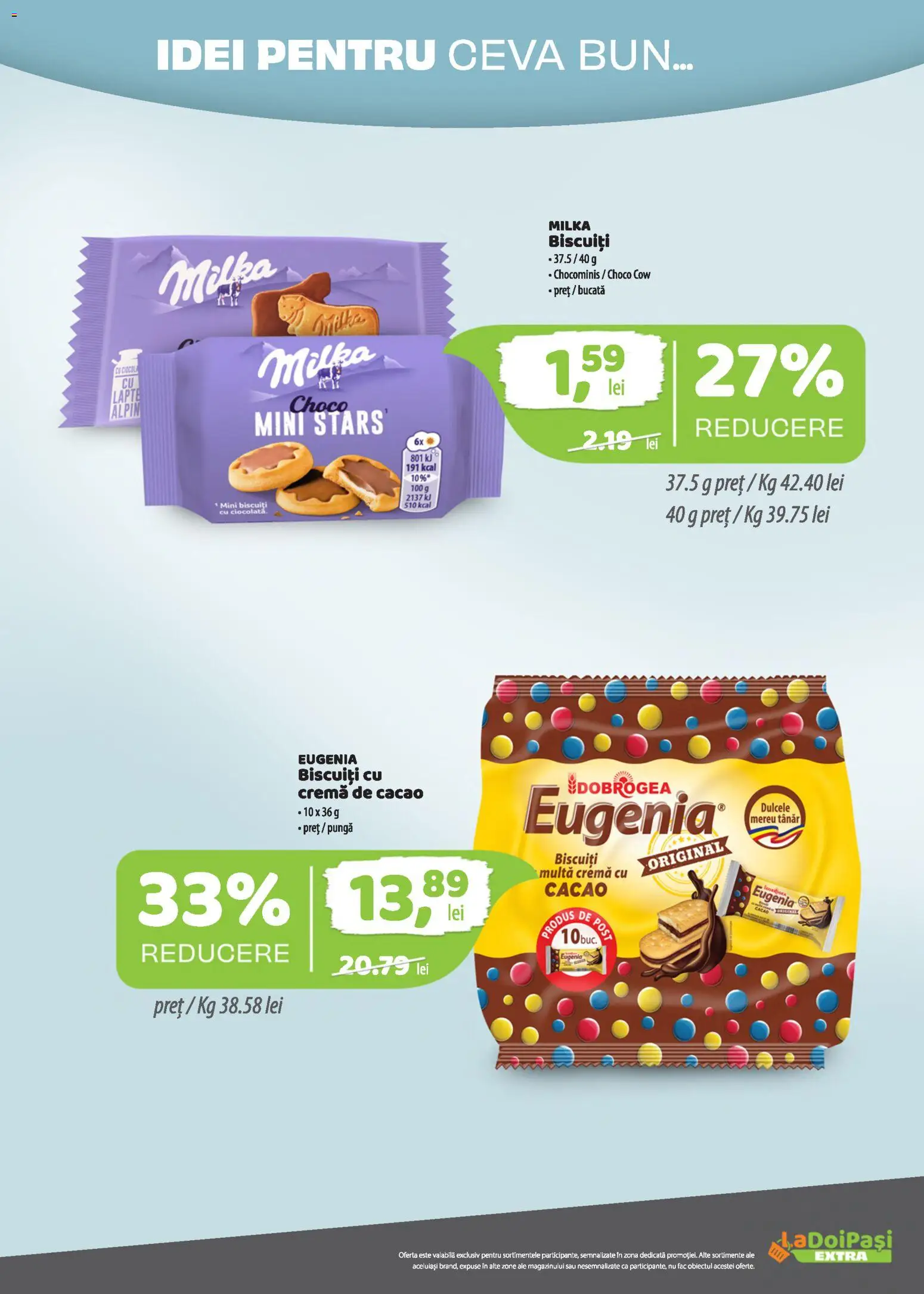 Noul catalog LaDoiPași – valabil de la 16.09.2026 | Pagină: 9 | Produse: Pungă, Lapte, Crema de cacao, Cacao