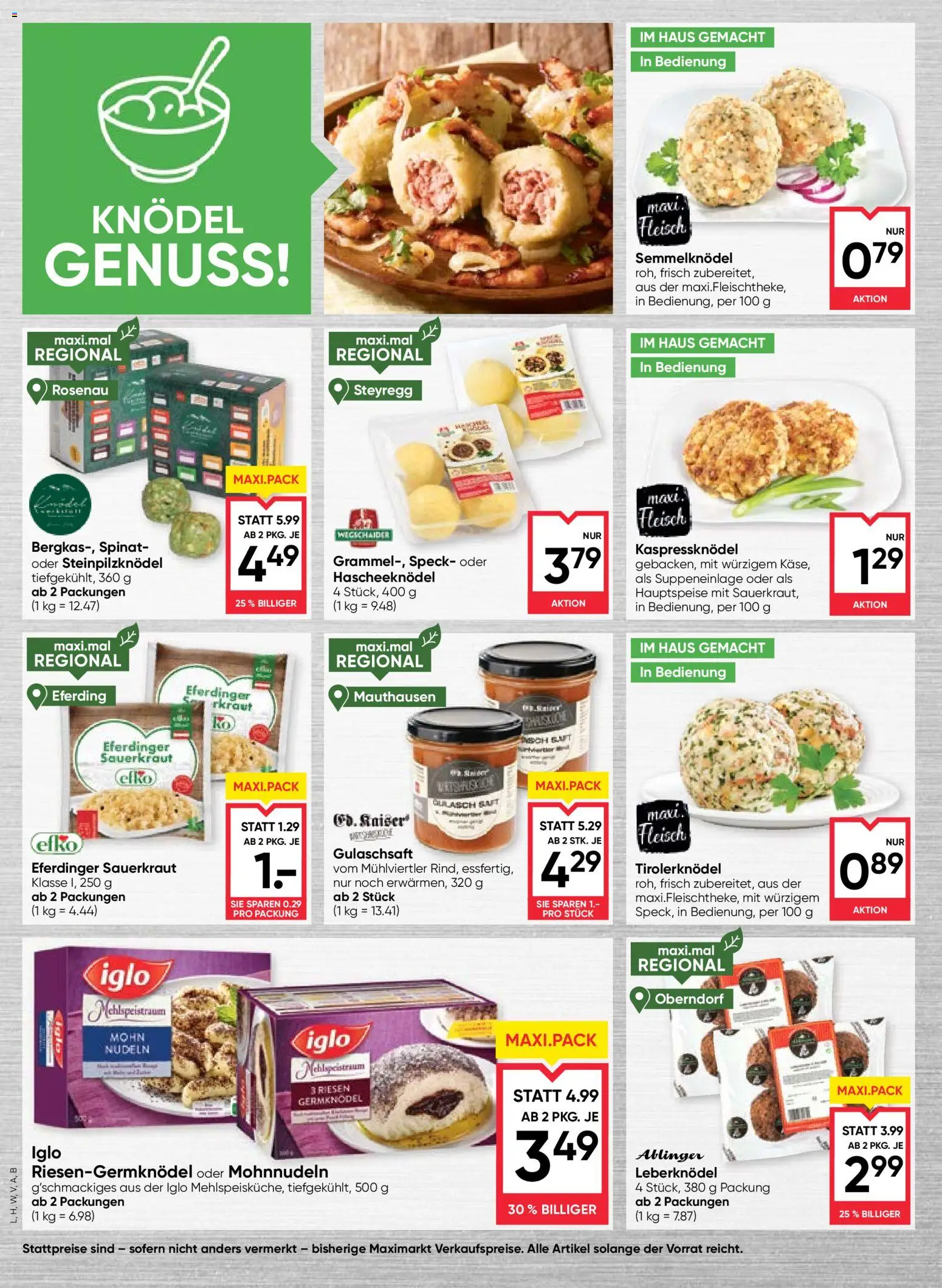 Maximarkt Flugblatt gültig ab 22.10.2026 | Seite: 6 | Produkte: Sauerkraut, Speck, Saft, Nudeln