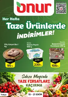 15 Ekim 2026 tarihinden itibaren geçerli olan Onur Market kataloğu önizlemesi