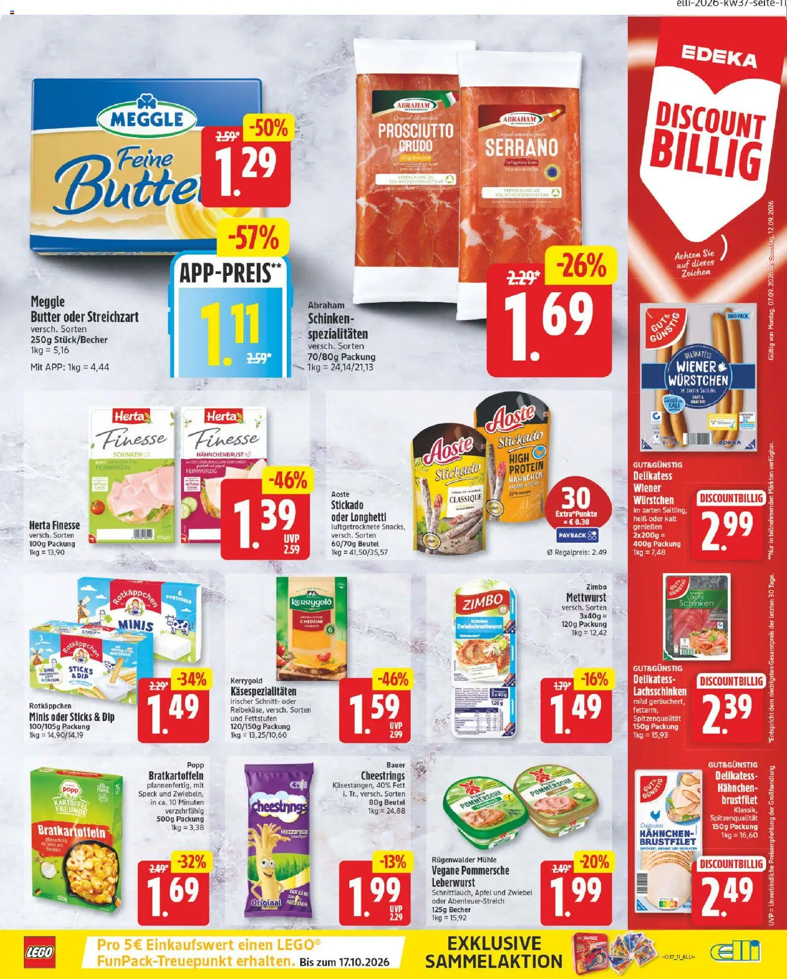 Elli Markt Prospekt – gültig ab 07.09.2026 | Seite: 11 | Produkte: Käse, Rotkäppchen, Schinken, Herta finesse