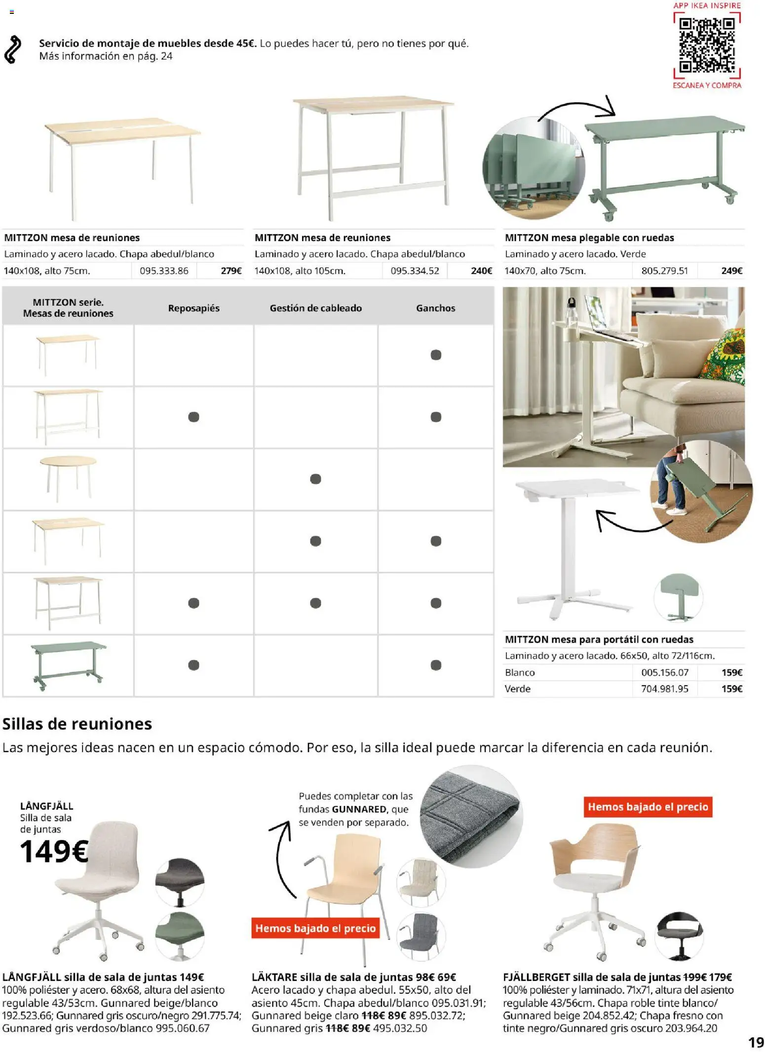 IKEA - Oficina profesional │ válido desde el 01/09/2026 | Página: 19 | Productos: Portátil, Mesa plegable, Reposapiés, Silla
