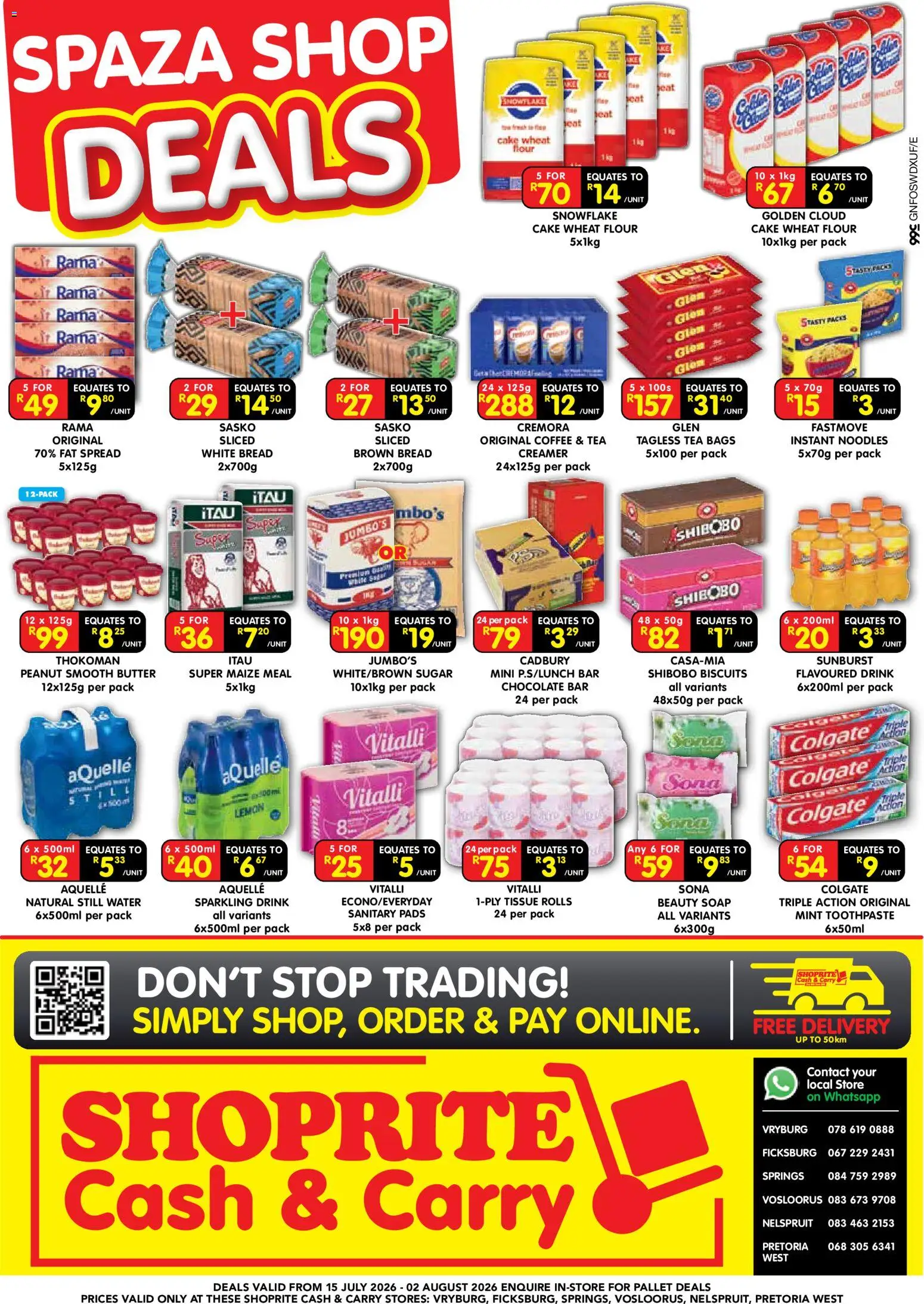 New Shoprite catalogue – valid from 15/07/2026 | Page: 1 | Products: Cake, Coffee, Chocolate, Lemon