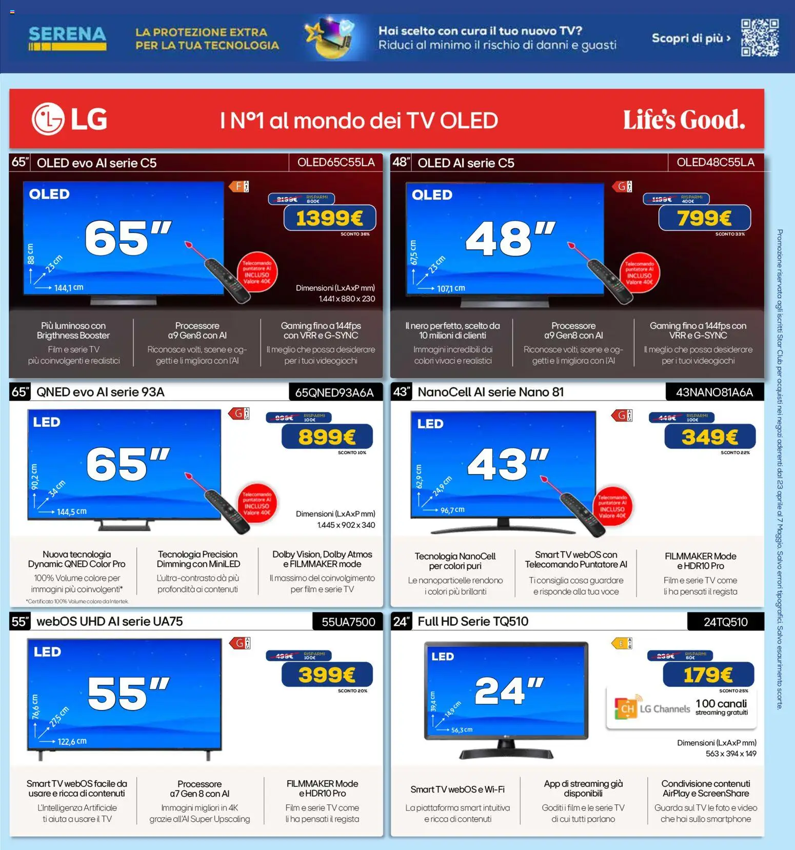 Volantino Euronics del 23.04.2026 | Pagina: 16 | Prodotti: smart TV, Smartphone, TV, Video