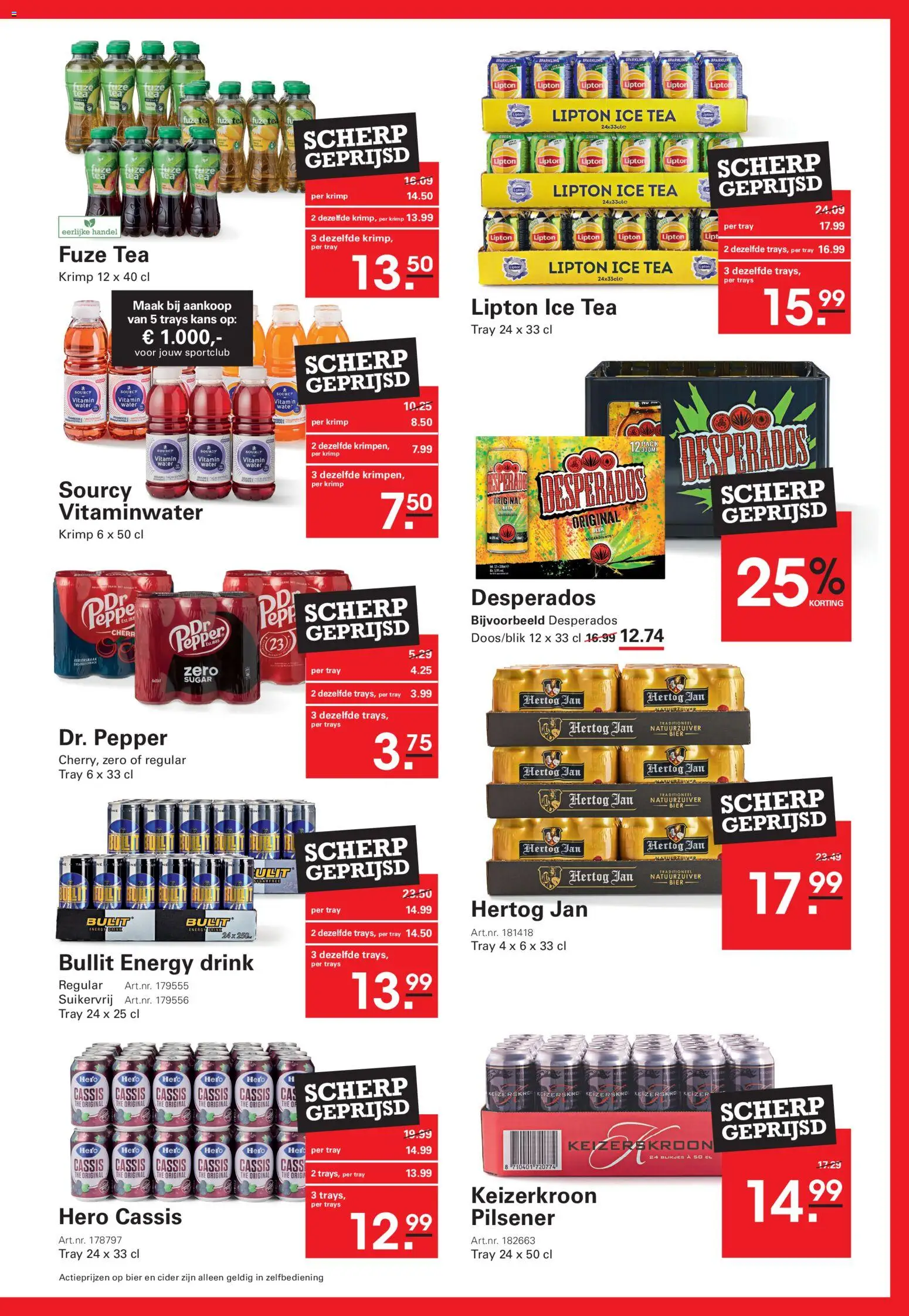 {H1} | Pagina: 45 | Producten: Cassis, Desperados, Water, Cider