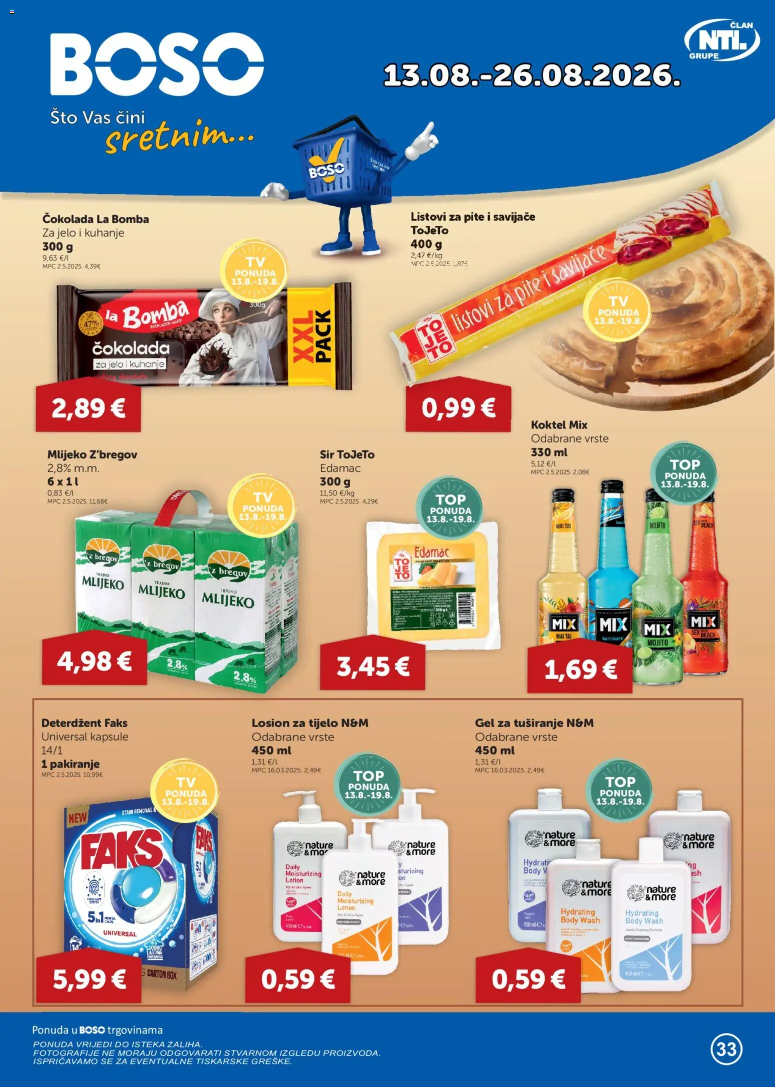 Boso katalog | vrijedi od 13.08.2026 | Stranica: 1 | Proizvodi: Mlijeko, Čokolada, Trajno mlijeko, Kapsule