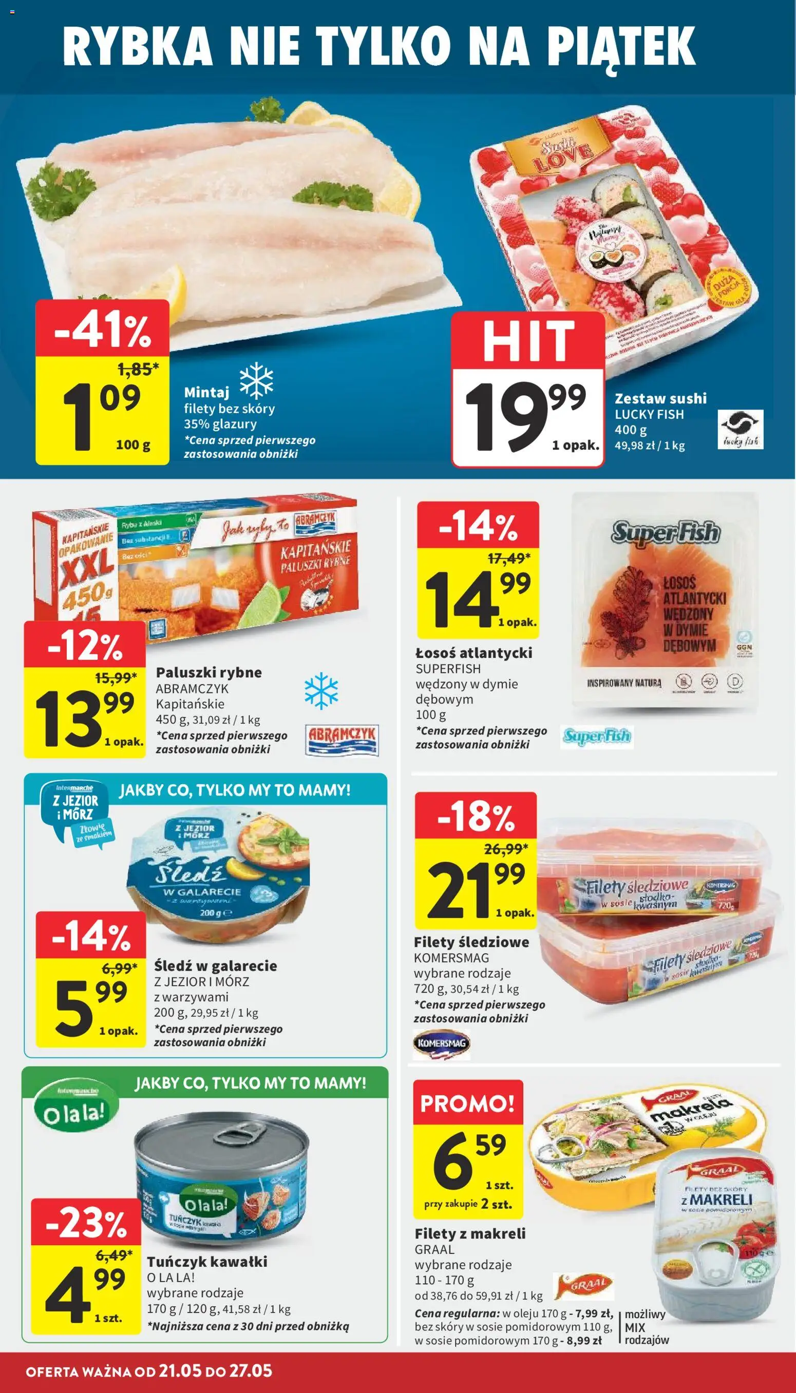 Intermarche gazetka od 21.05.2026 | Strona: 20 | Produkty: Paluszki rybne, Tuńczyk, Paluszki, Ryba