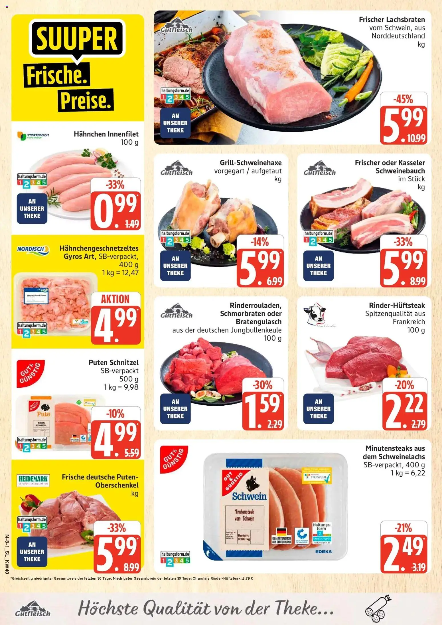 Edeka Prospekt Schleswig (ab 28.09.2026) » Angebote Online | Seite: 8 | Produkte: Gewicht, Theke, Schnitzel, Gyros
