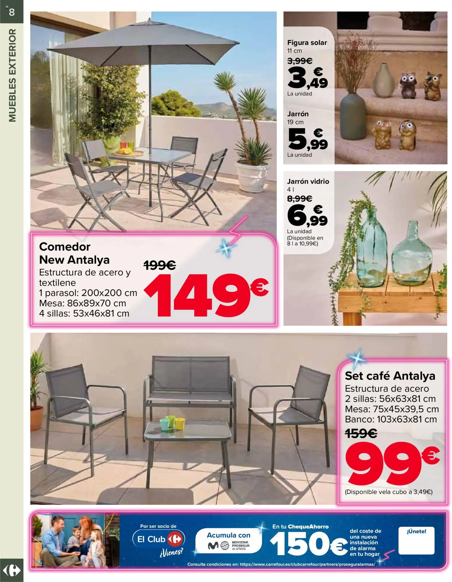 Carrefour Jardin │ válido desde el 14.04.2026 | Página: 8 | Productos: Muebles, Vela, Mesa, Jarrón