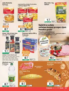 KTC Katalog - Pregled kataloga iz trgovine KTC, vrijedi od 01.07.2026 | Stranica: 19 | Proizvodi: Pasirana rajčica, Podravka, Ocat, Češnjak