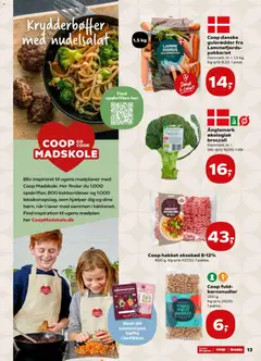 Coop hakket oksekød 8-12%, Hakket oksekød 8-12%. 400 g. gyldig fra 31/07/2026 | Side: 14 | Produkter: Oksekød, Gulerødder, Broccoli, Søm