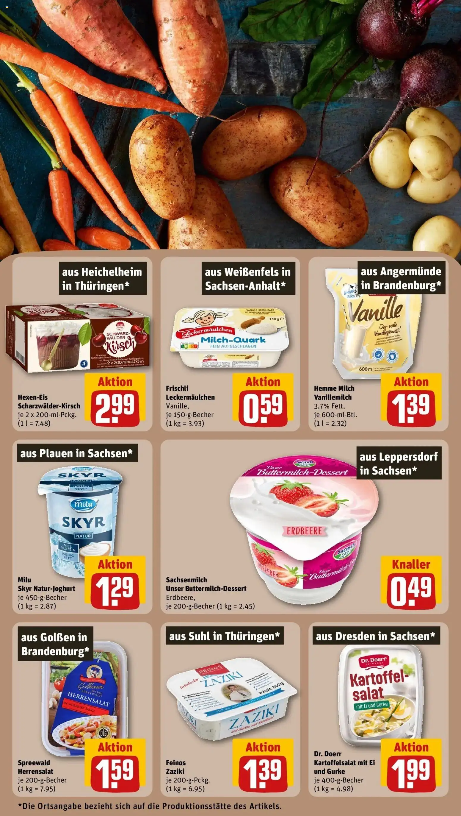 REWE Prospekt ab 26.10.2026 zum Blättern » Angebote | Seite: 27 | Produkte: Milch, Skyr, Vanille, Salat