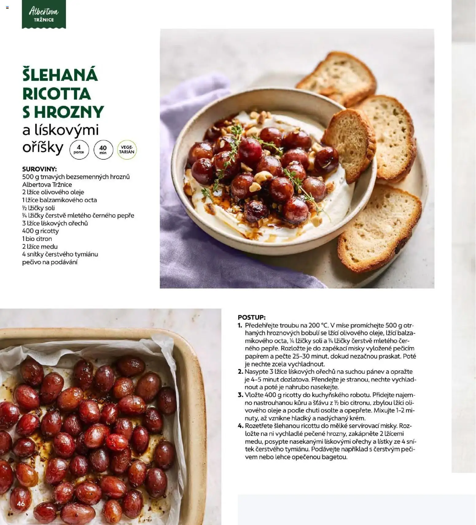 Albert magazín od 01.09.2026 | Strana: 46 | Produkty: Ricotta, Zapékací misky, Oříšky, Citron