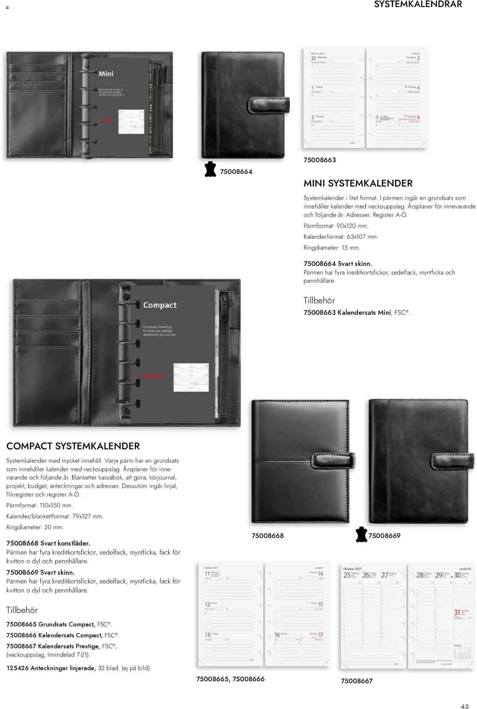 Lyreco reklamblad aktuell från 01/09/2026 | Sida: 44 | Produkter: Tillbehör, Pärm, Kalender
