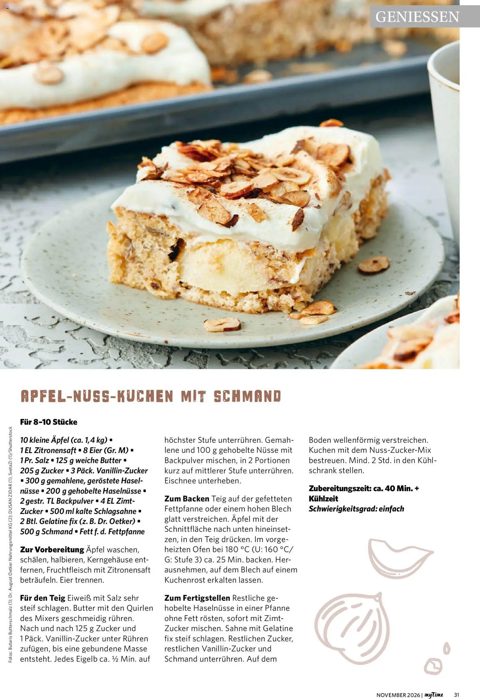 Famila Nordwest myTime – gültig ab 01.11.2026 | Seite: 31 | Produkte: Schlagsahne, Schrank, Kuchen, Nüsse