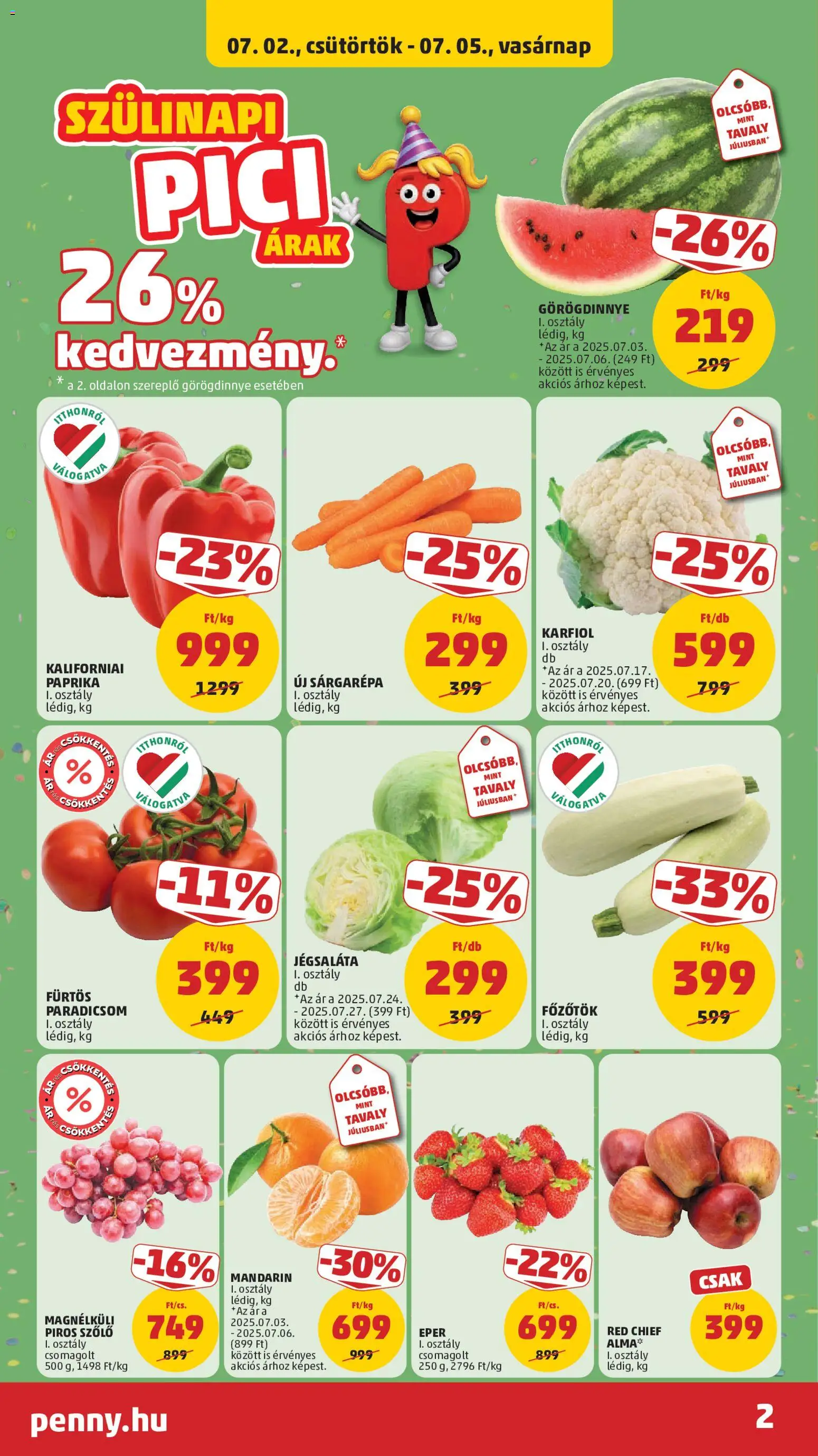 PENNY akciós ujság - amely érvényes a következő dátumtól: 2026.07.02. | Oldal: 2