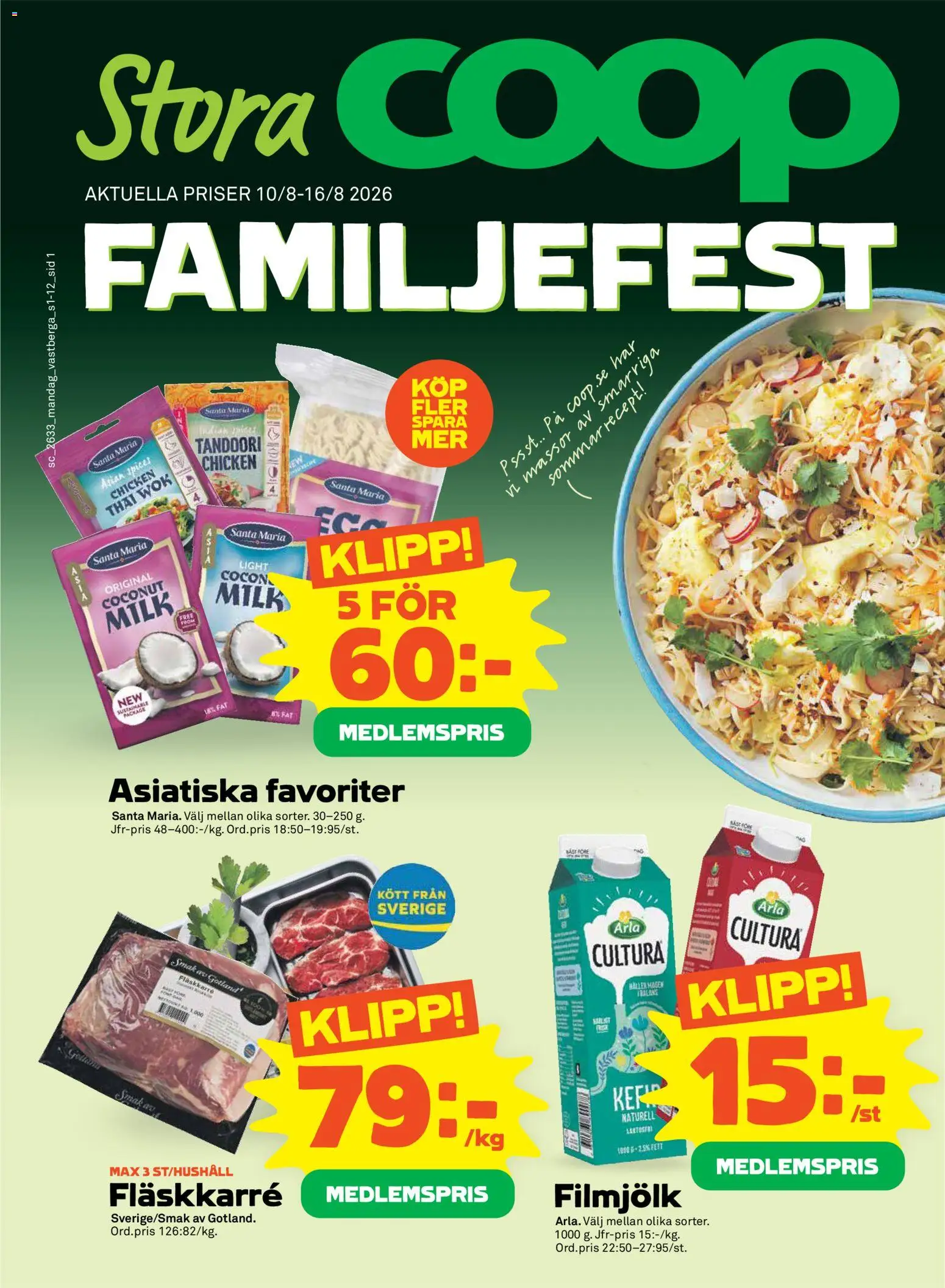 Stora Coop reklamblad aktuell från 10/08/2026 | Sida: 1