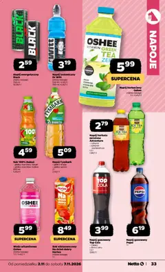 Pogląd oferty "Sok wieloowocowy Na dzień dobry Hortex, Sok wieloowocowy Na dzień dobry Hortex (różne rodzaje)" - ważna od 02.11.2026 | Strona: 33