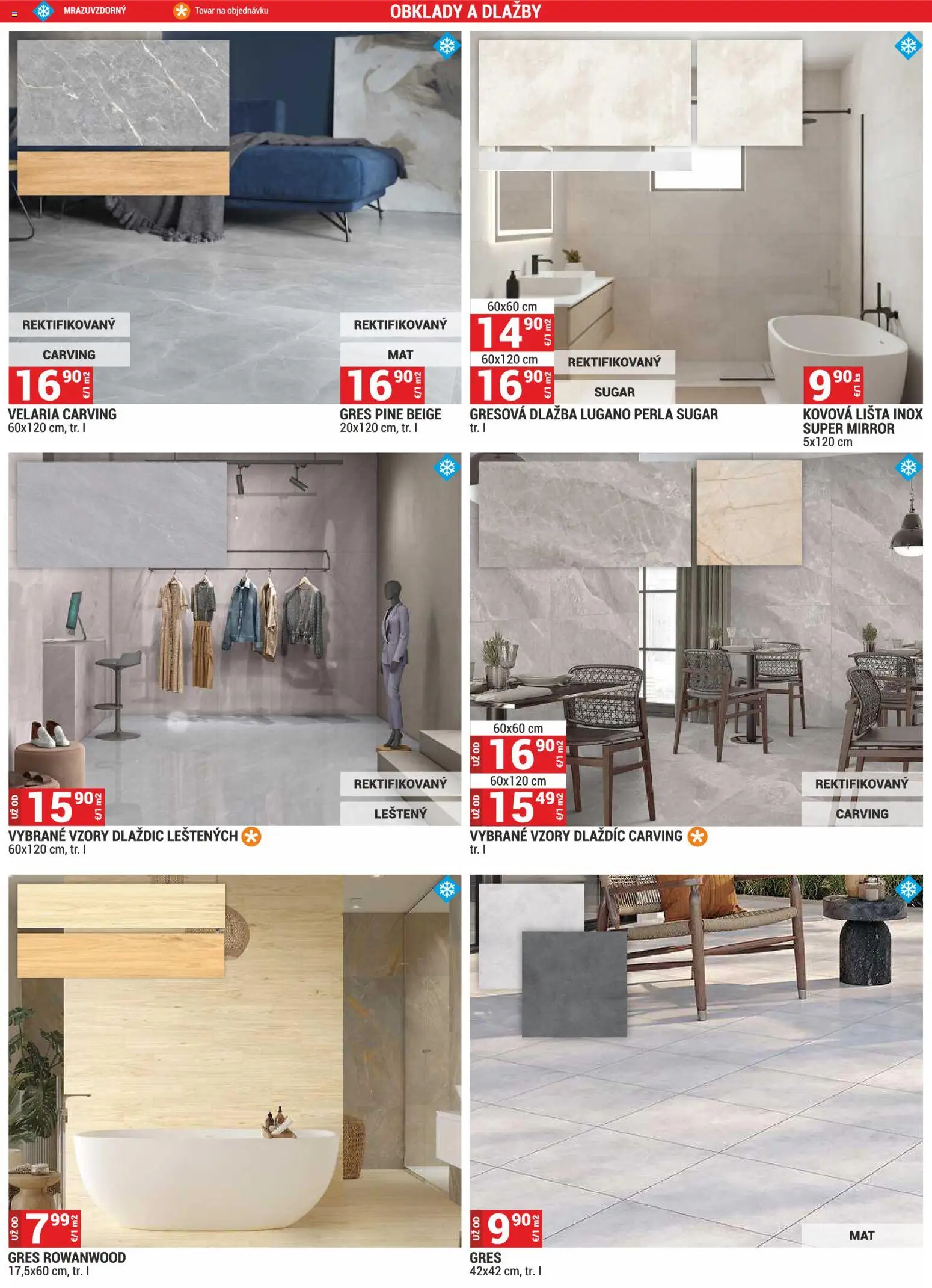 Nové Merkury Market akcie – leták je platný od 01.07.2026 | Strana: 25 | Produkty: Dlažba
