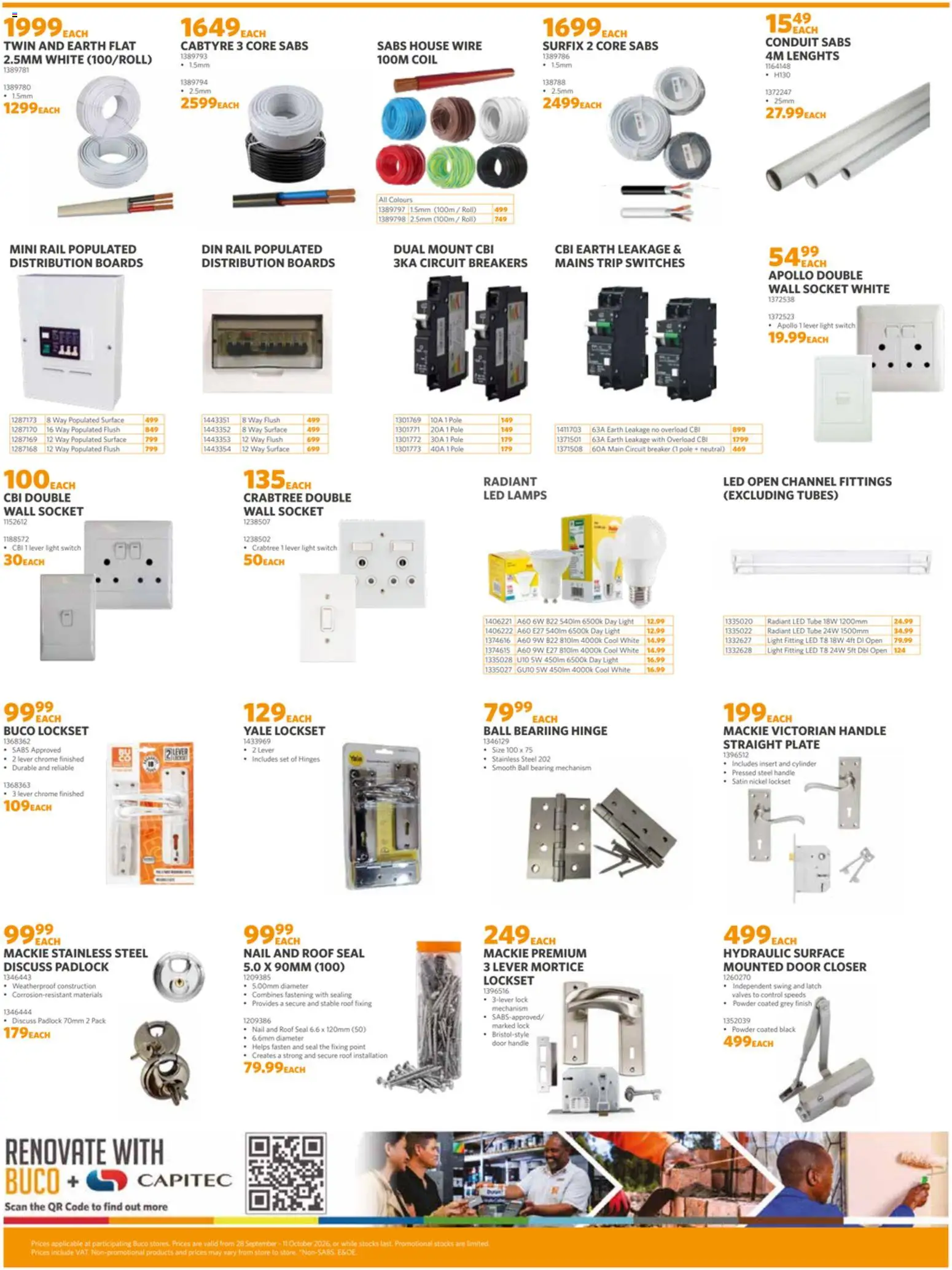 New BUCO catalogue – valid from 28/09/2026 | Page: 3 | Products: Plate, Lock, Socket, Light